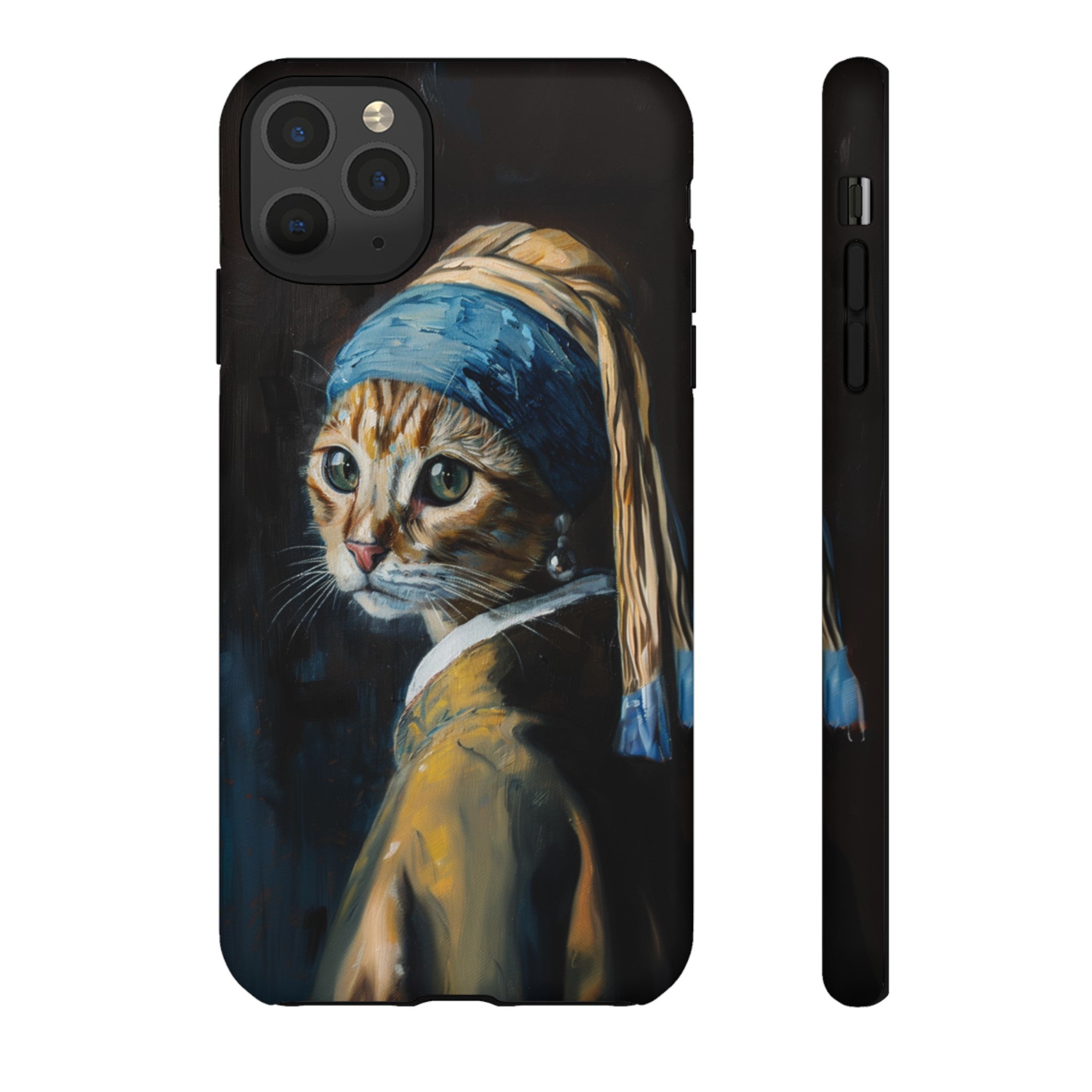 Cat With Pearl Earring Phone Case