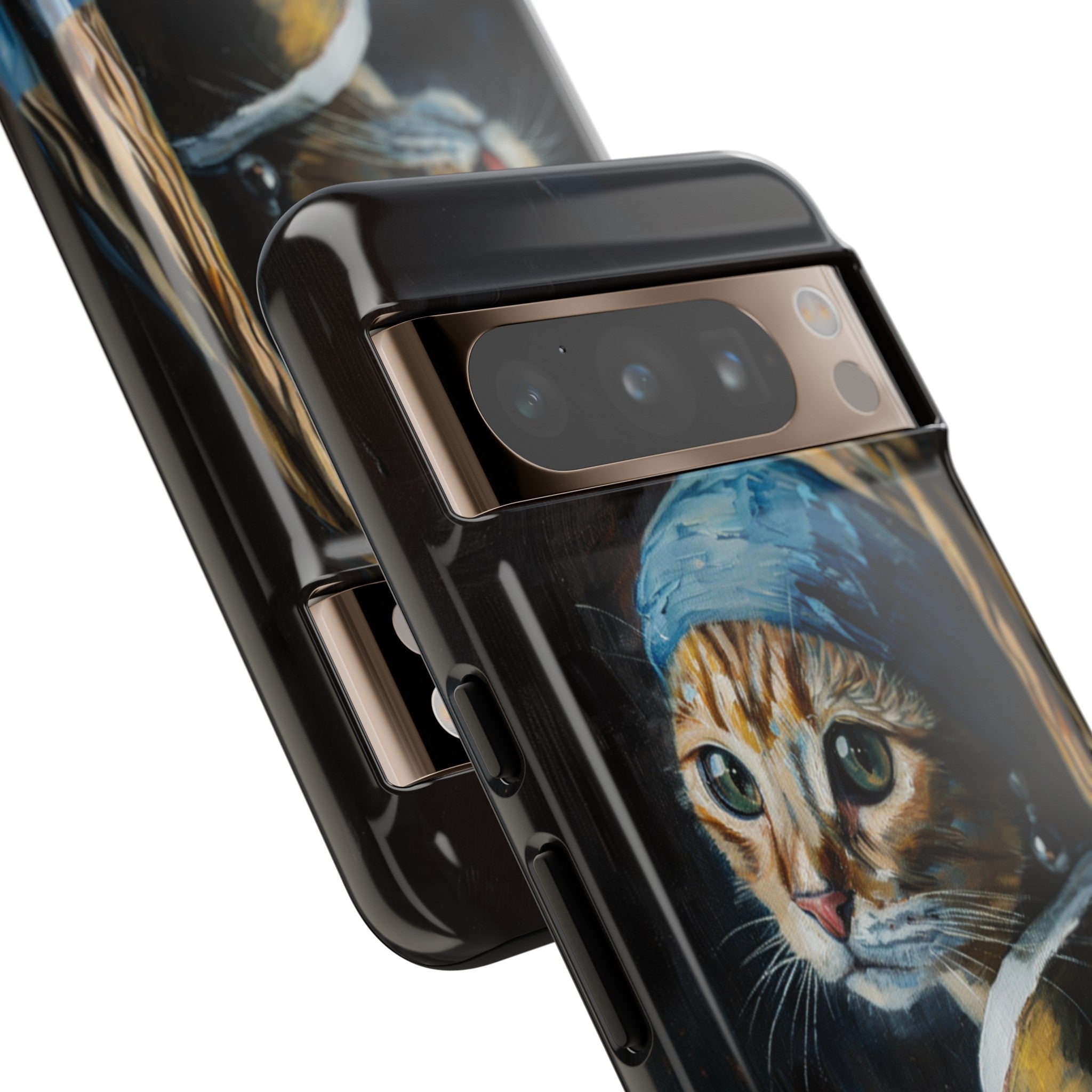 Cat With Pearl Earring Phone Case