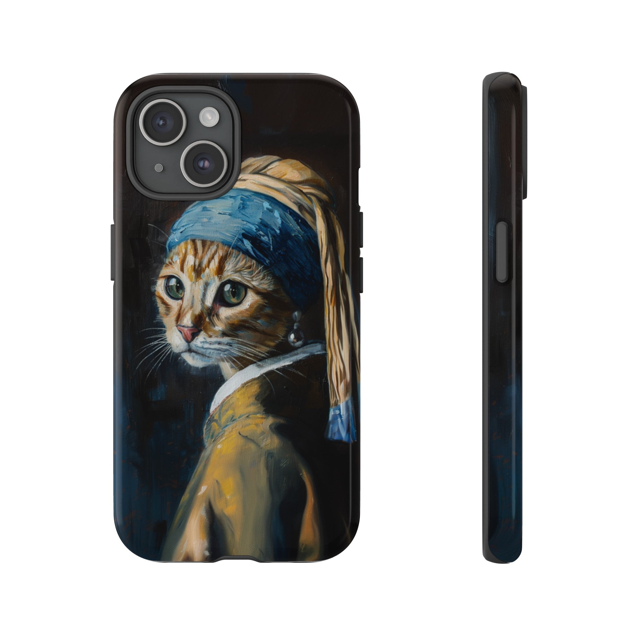 Cat With Pearl Earring Phone Case