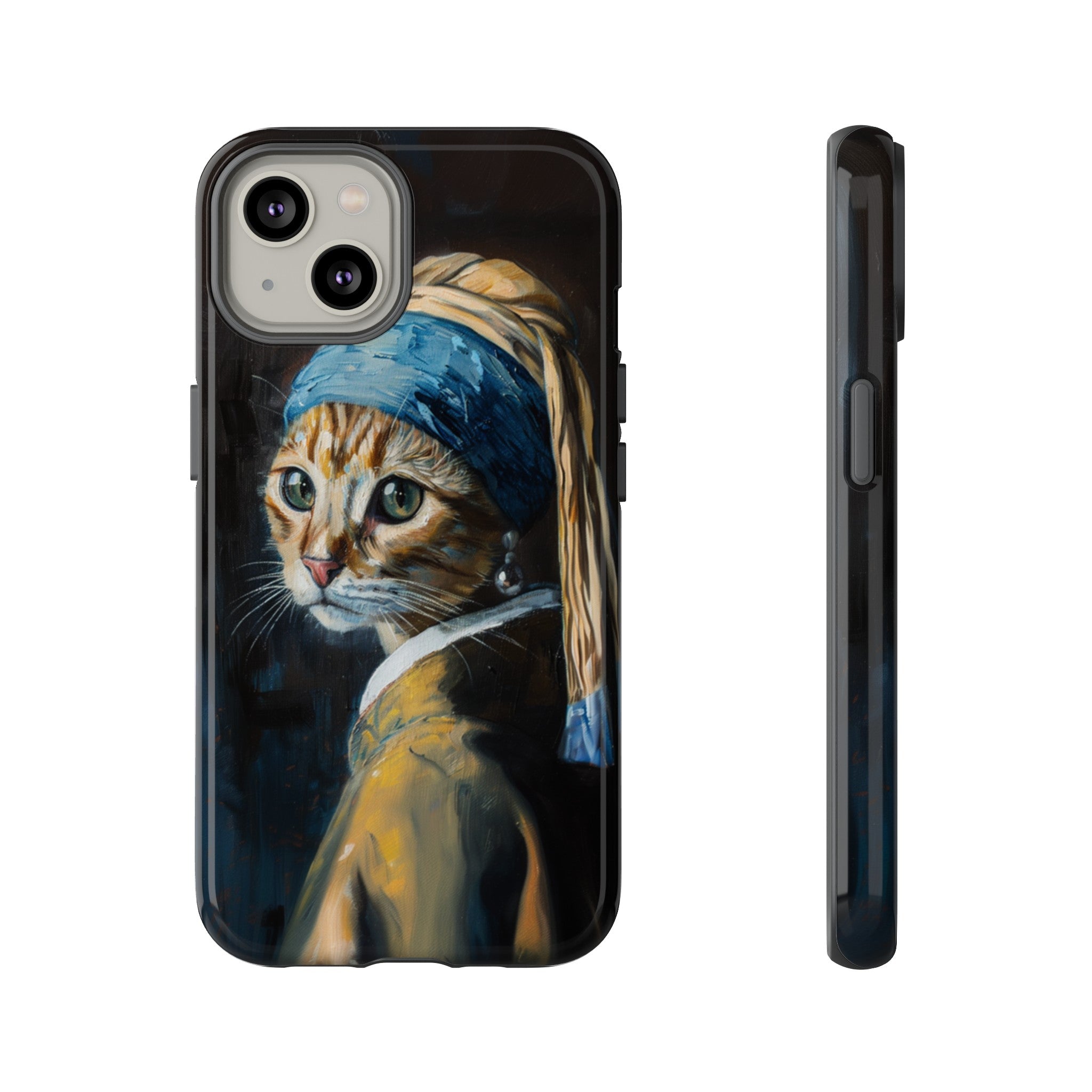 Cat With Pearl Earring Phone Case