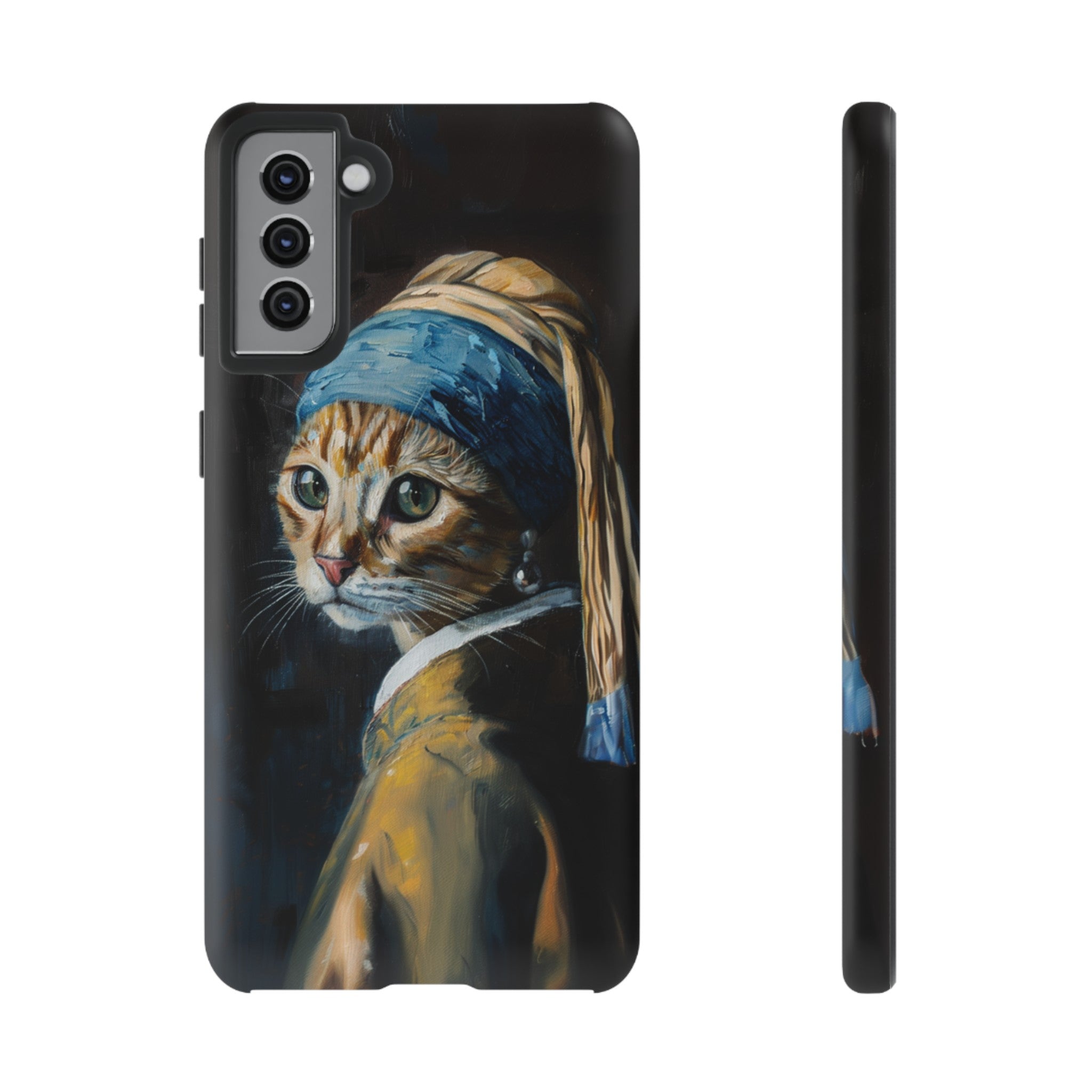 Cat With Pearl Earring Phone Case