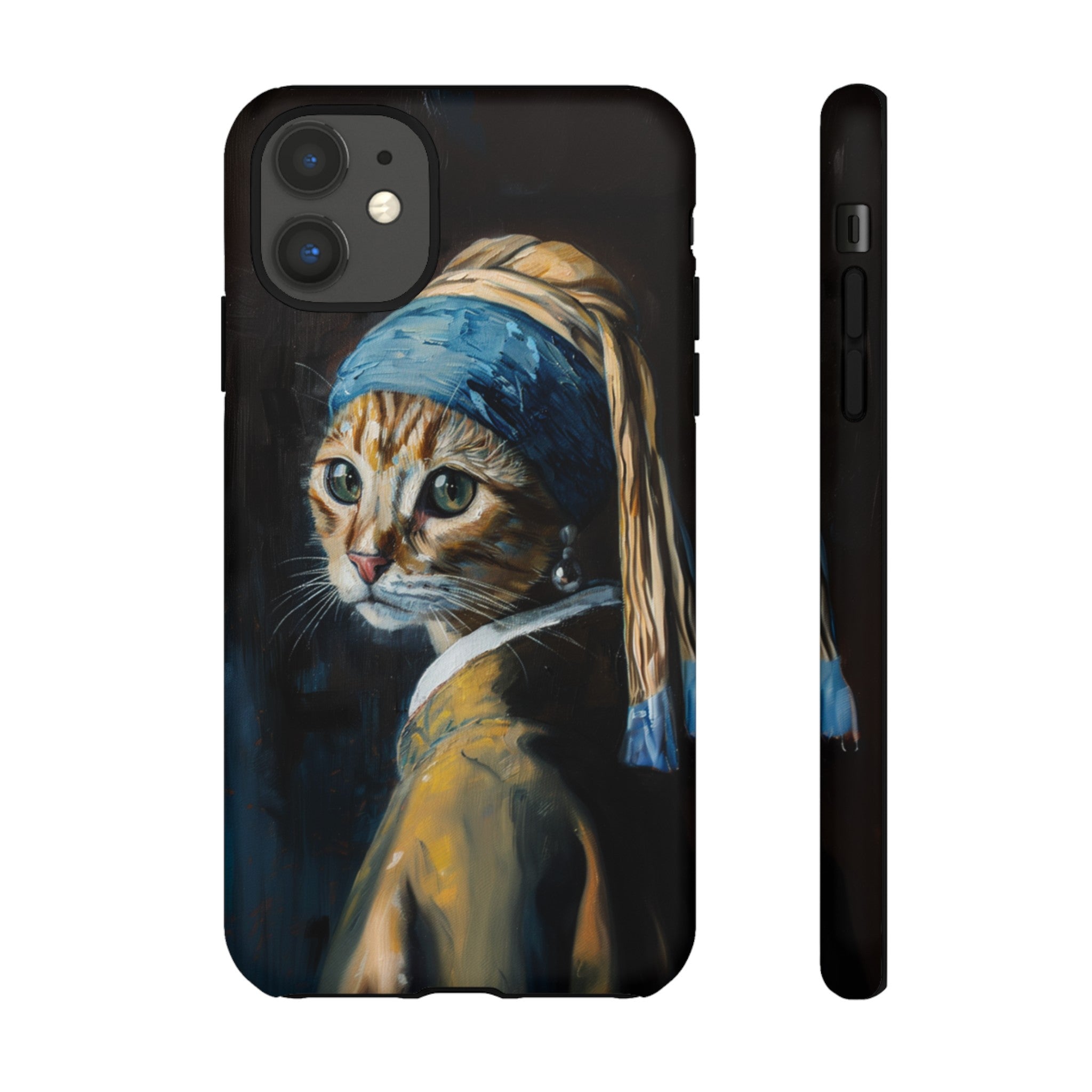 Cat With Pearl Earring Phone Case