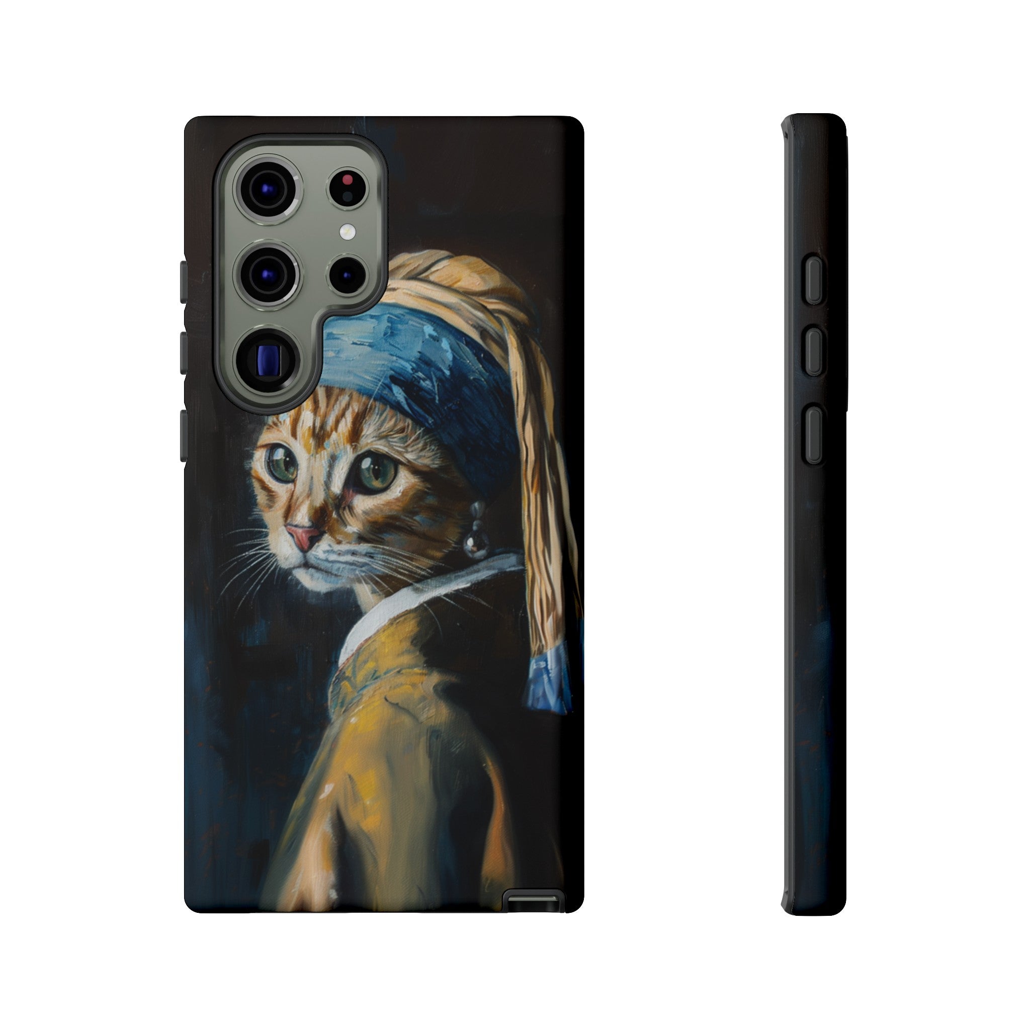 Cat With Pearl Earring Phone Case