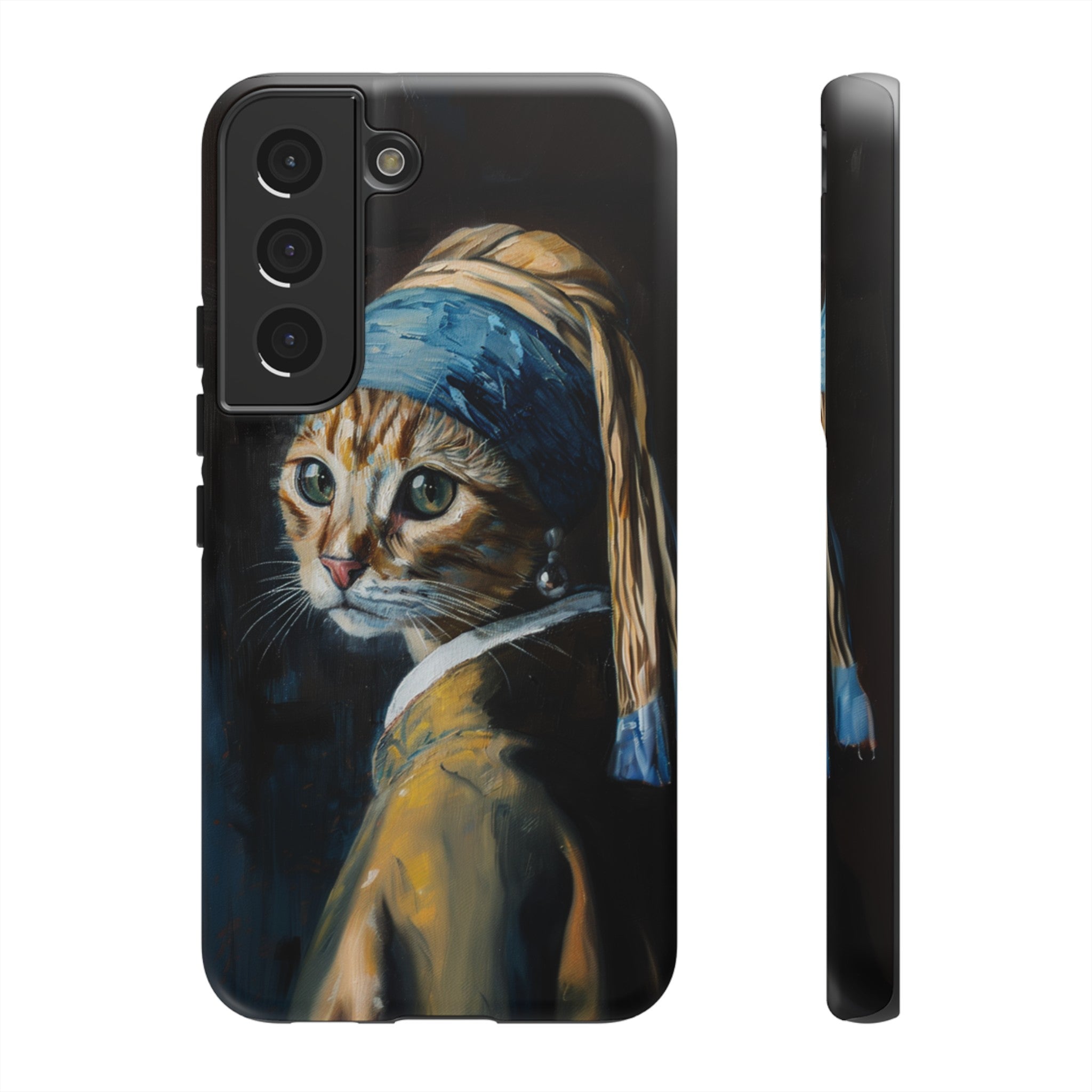 Cat With Pearl Earring Phone Case