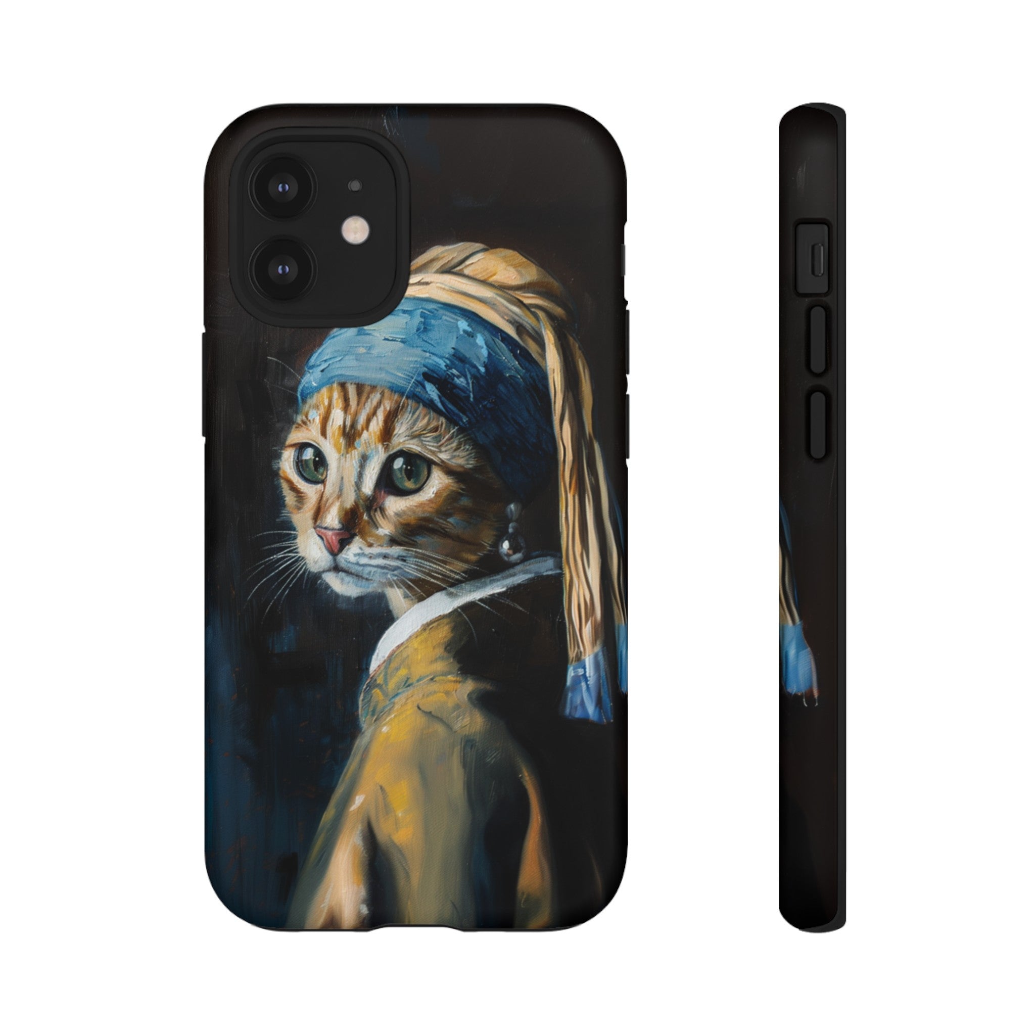 Cat With Pearl Earring Phone Case