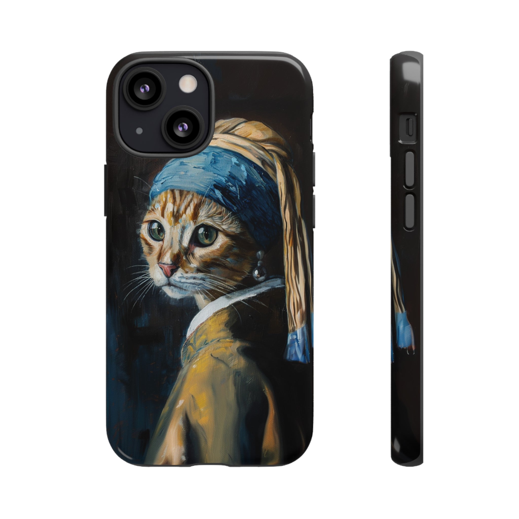 Cat With Pearl Earring Phone Case