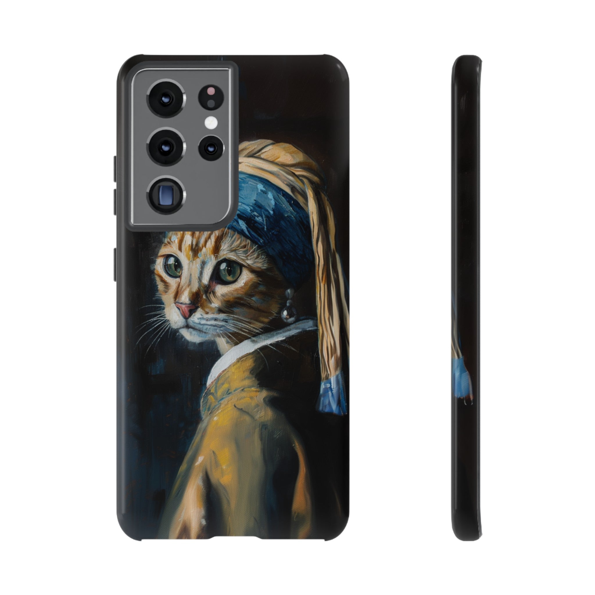 Cat With Pearl Earring Phone Case