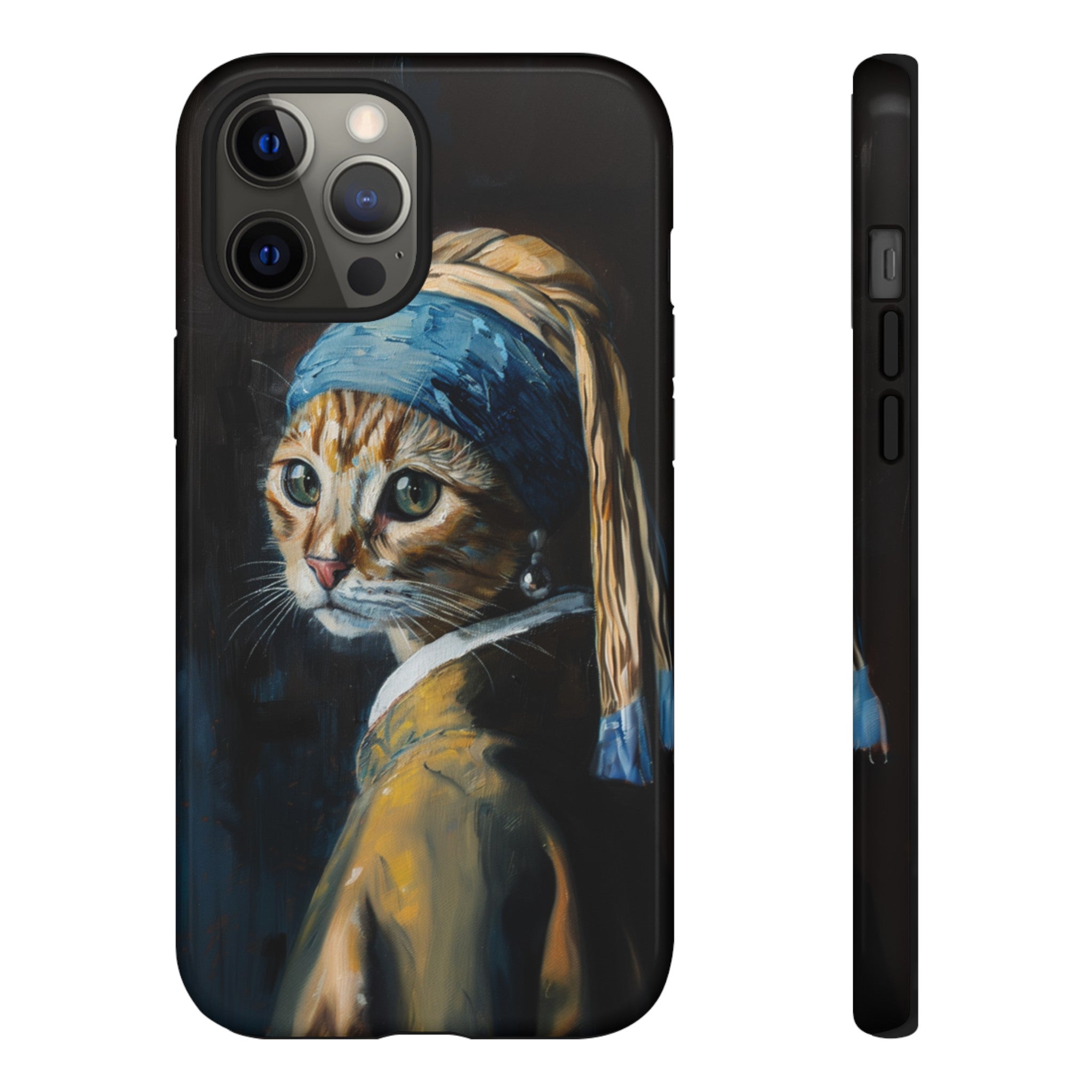 Cat With Pearl Earring Phone Case