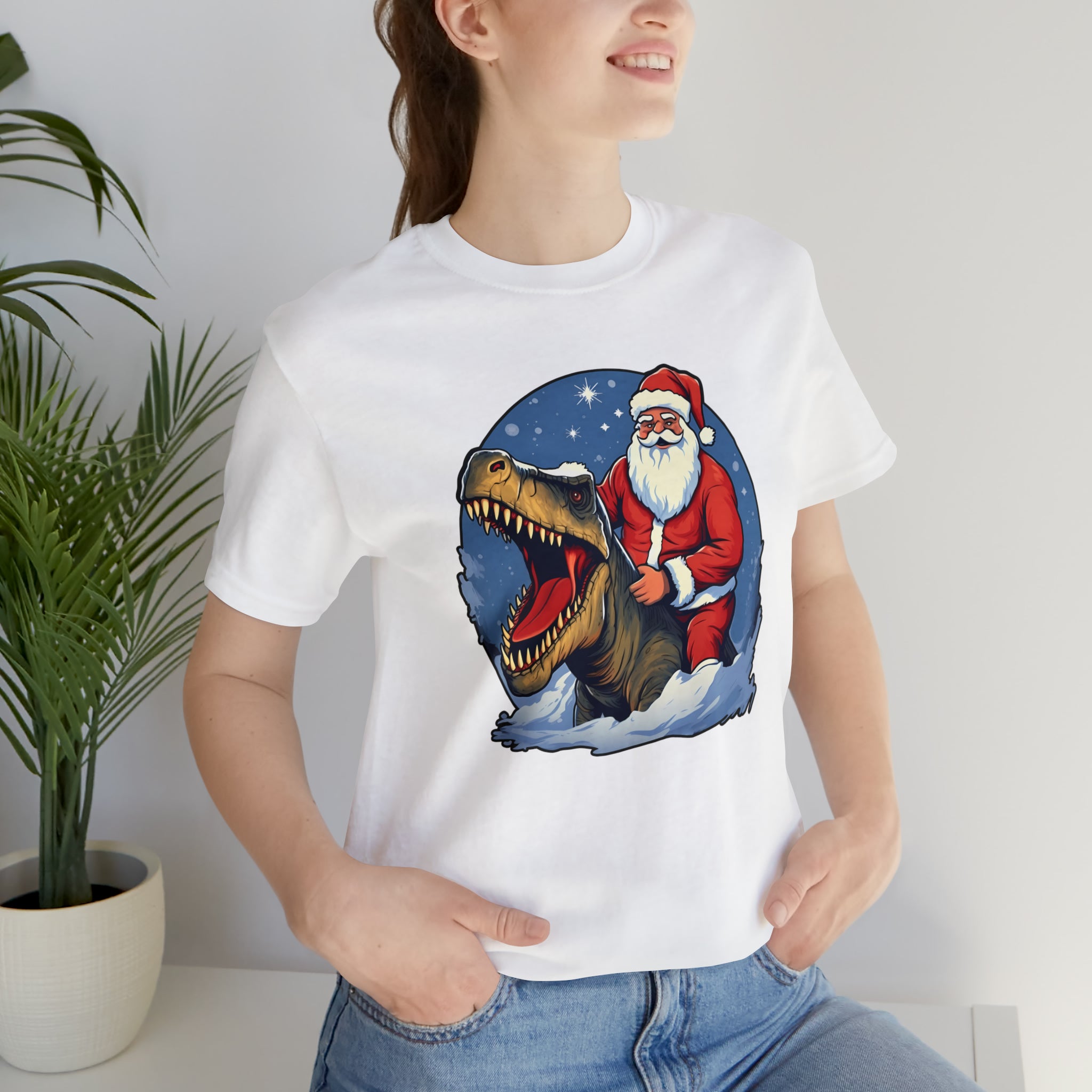 Santa T - Santa Riding T-rex