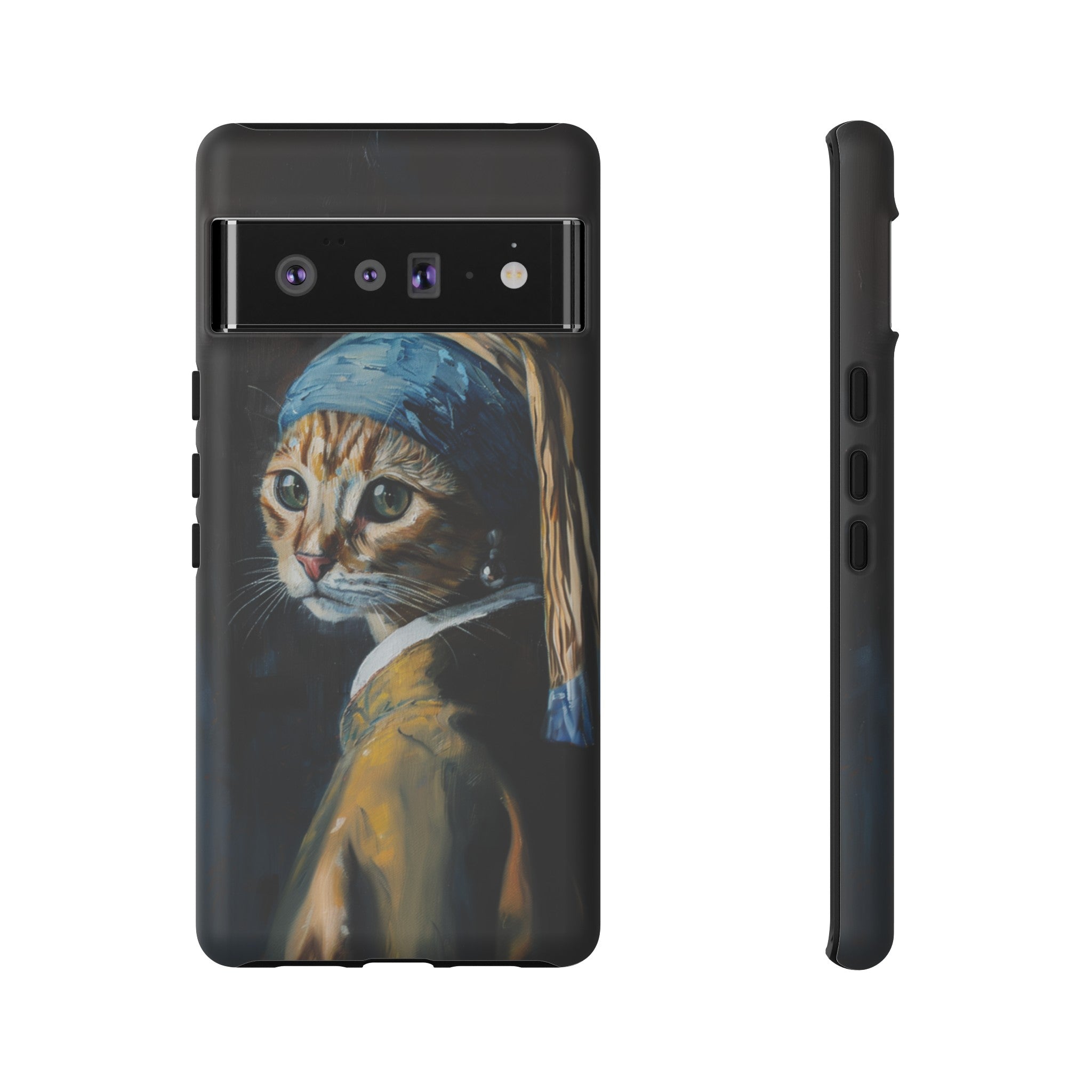 Cat With Pearl Earring Phone Case