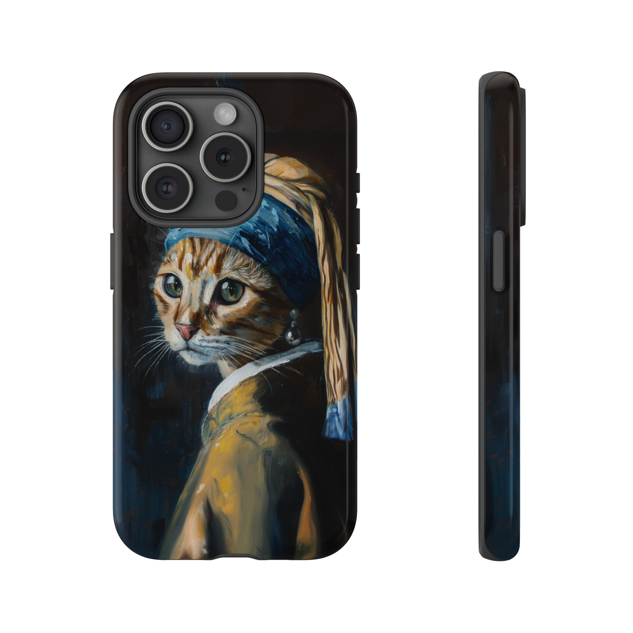 Cat With Pearl Earring Phone Case