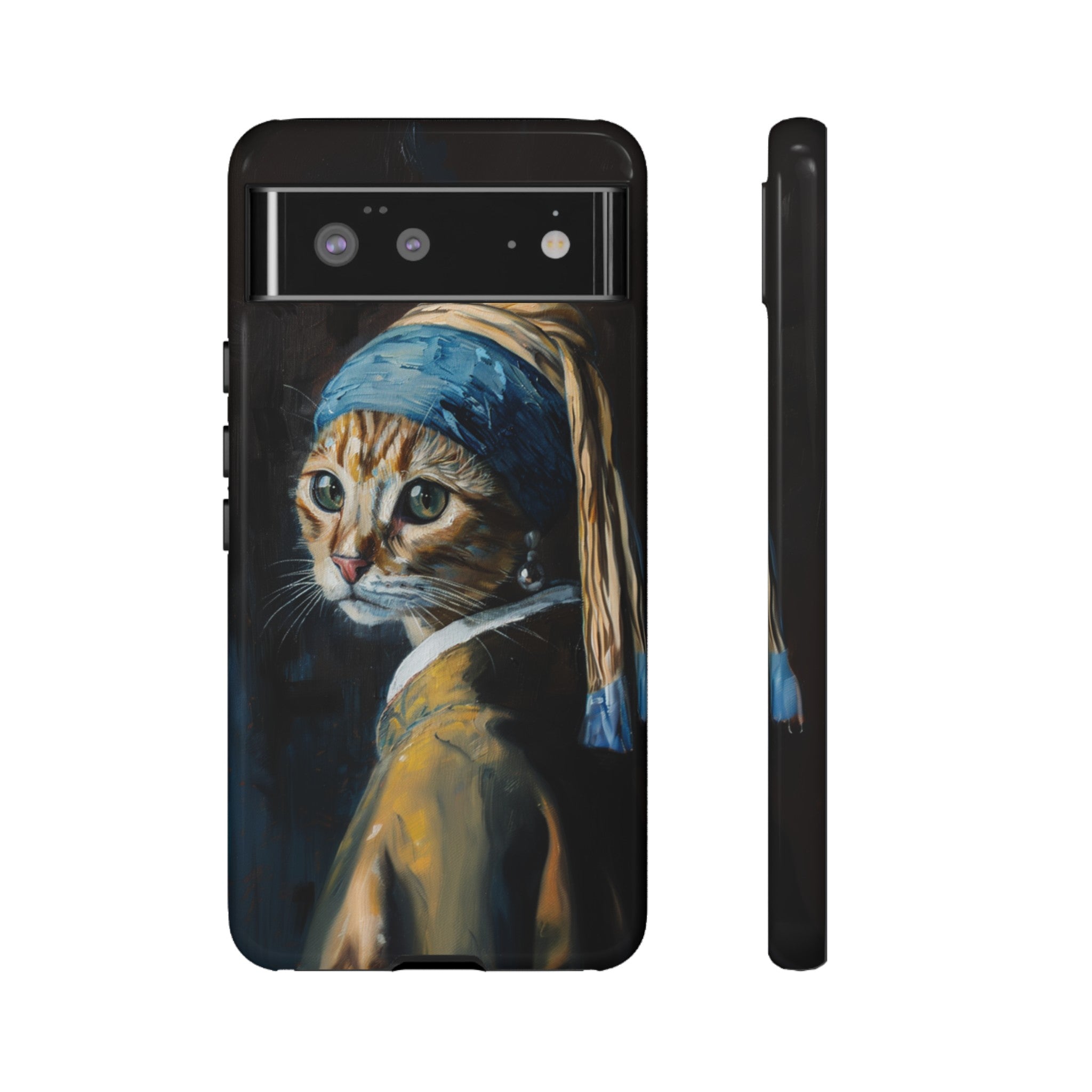 Cat With Pearl Earring Phone Case