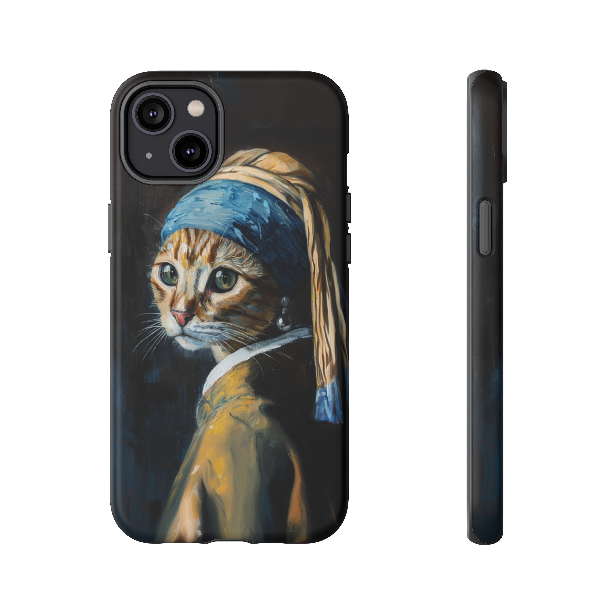 Cat With Pearl Earring Phone Case