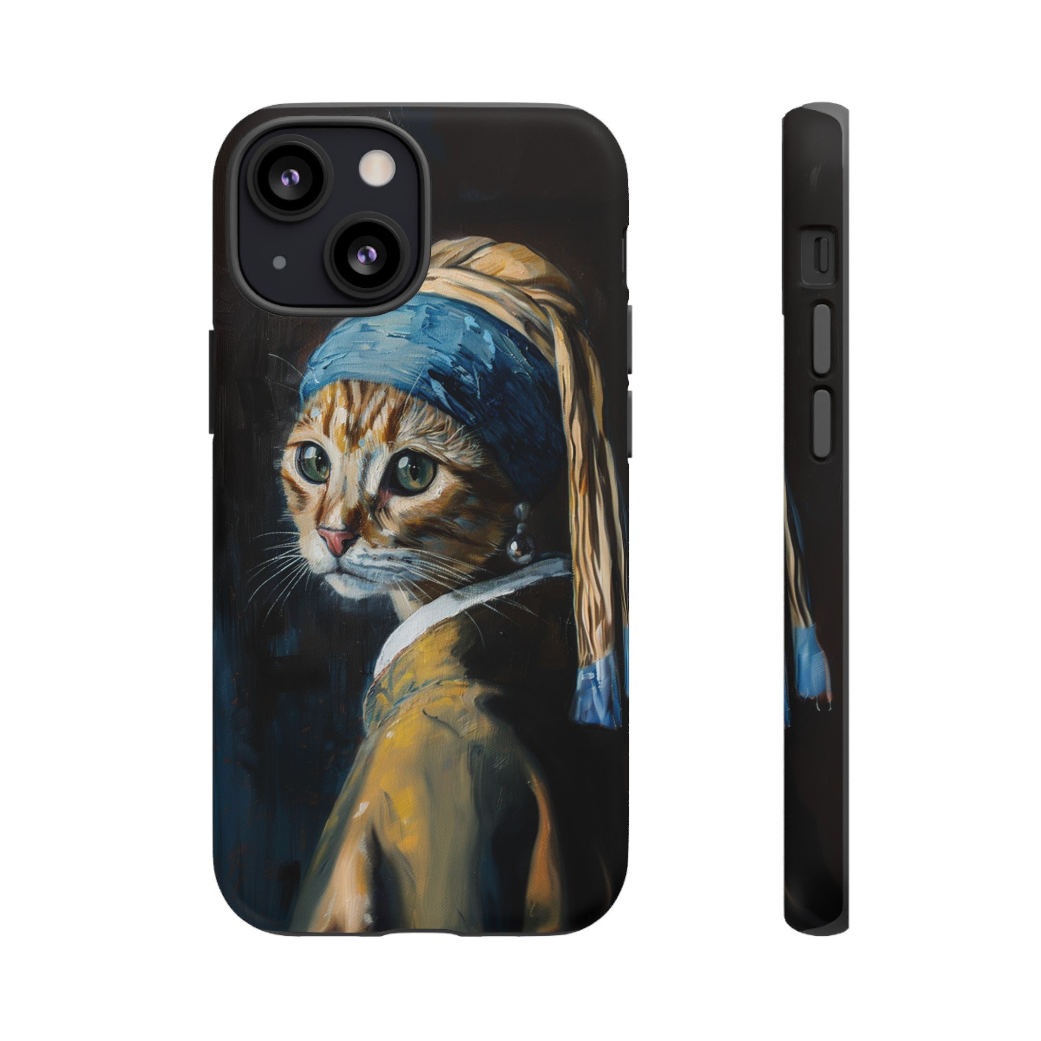 Cat With Pearl Earring Phone Case