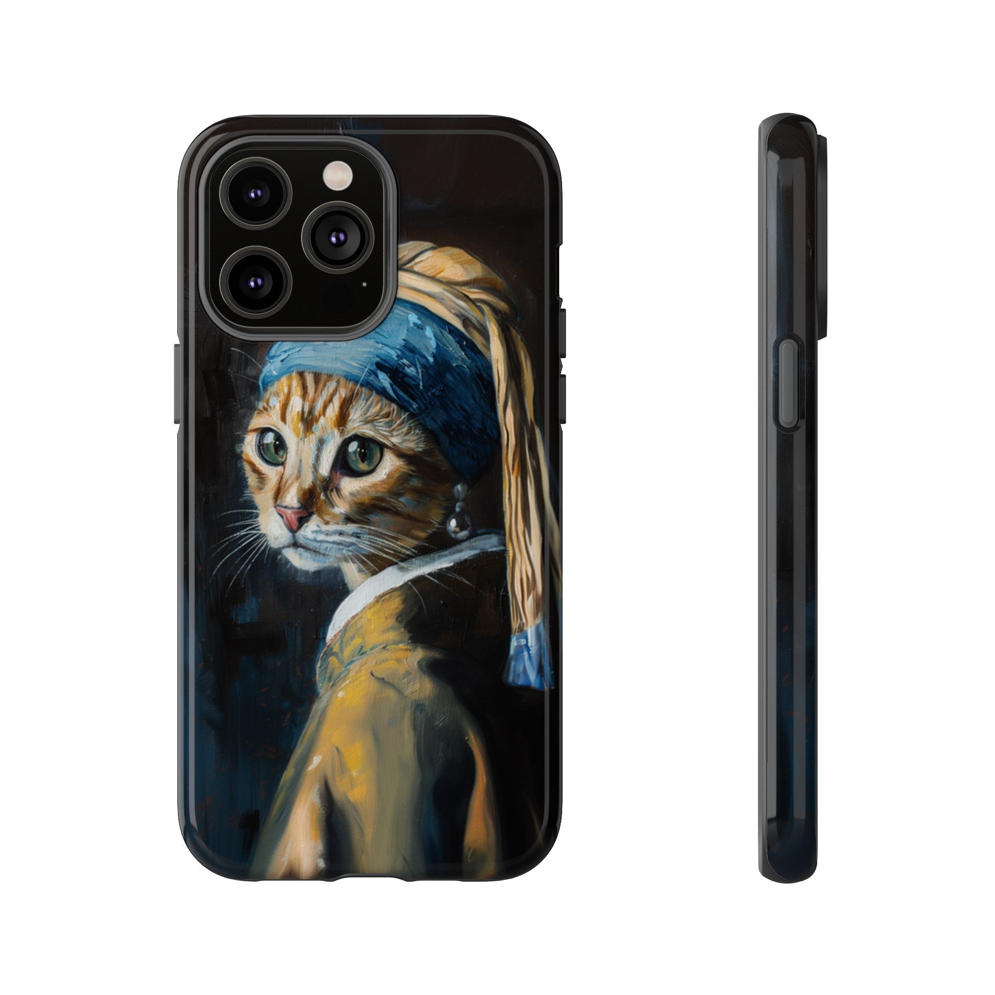 Cat With Pearl Earring Phone Case