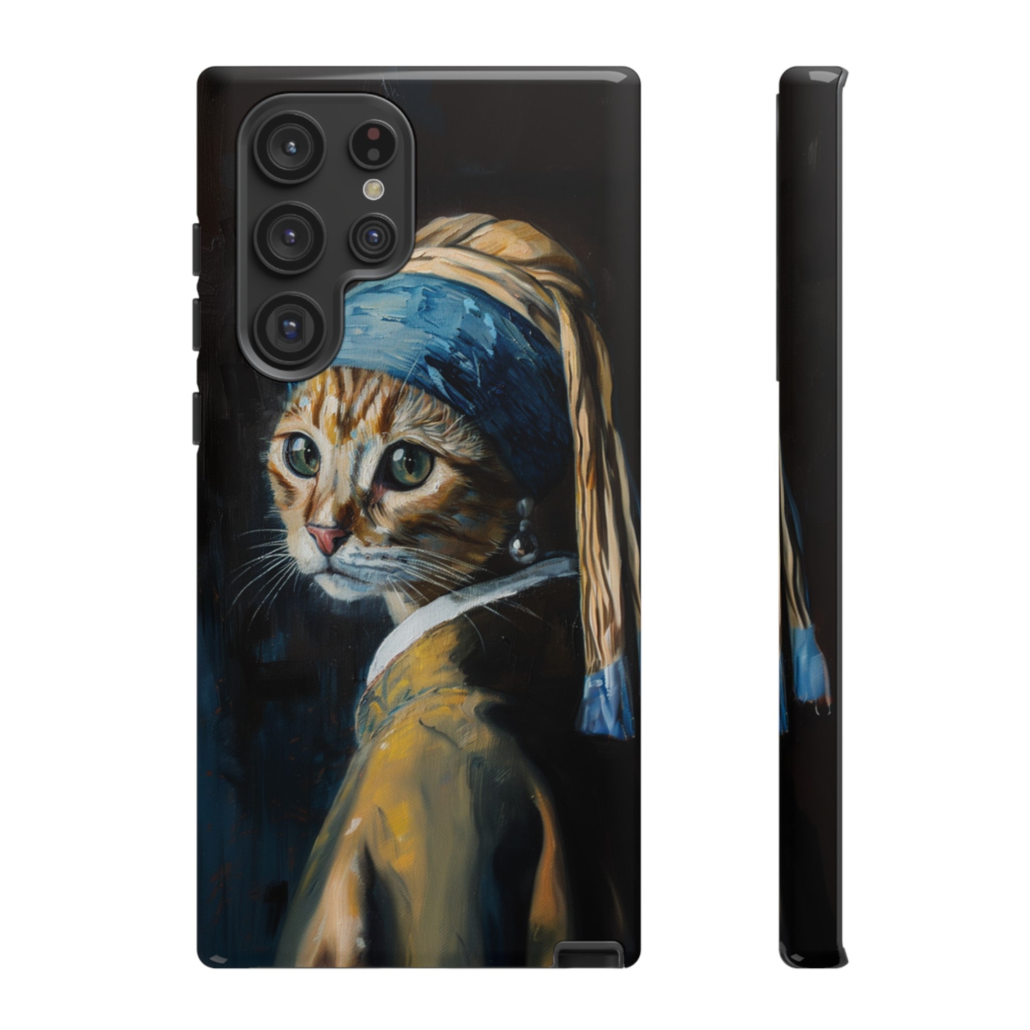 Cat With Pearl Earring Phone Case