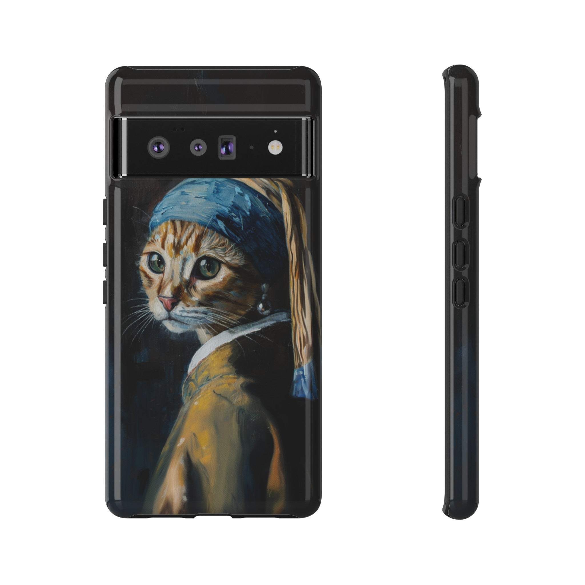 Cat With Pearl Earring Phone Case