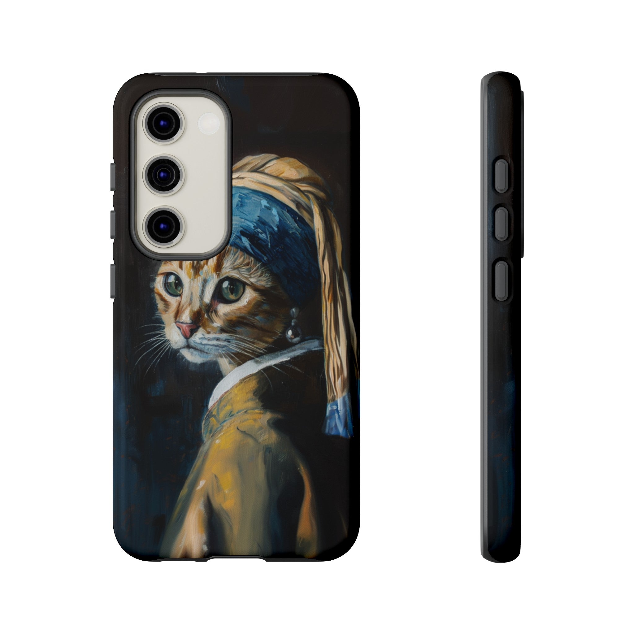 Cat With Pearl Earring Phone Case