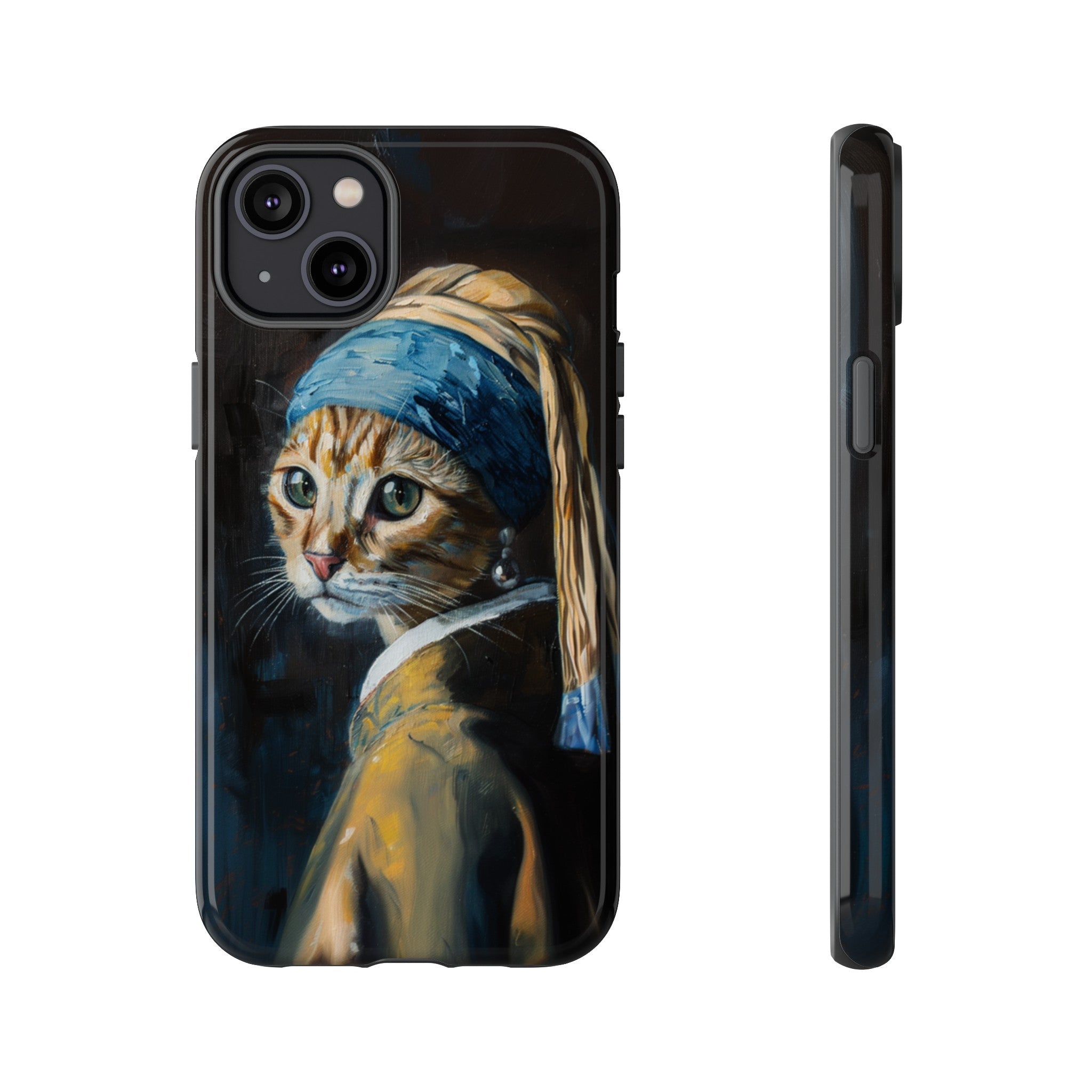 Cat With Pearl Earring Phone Case