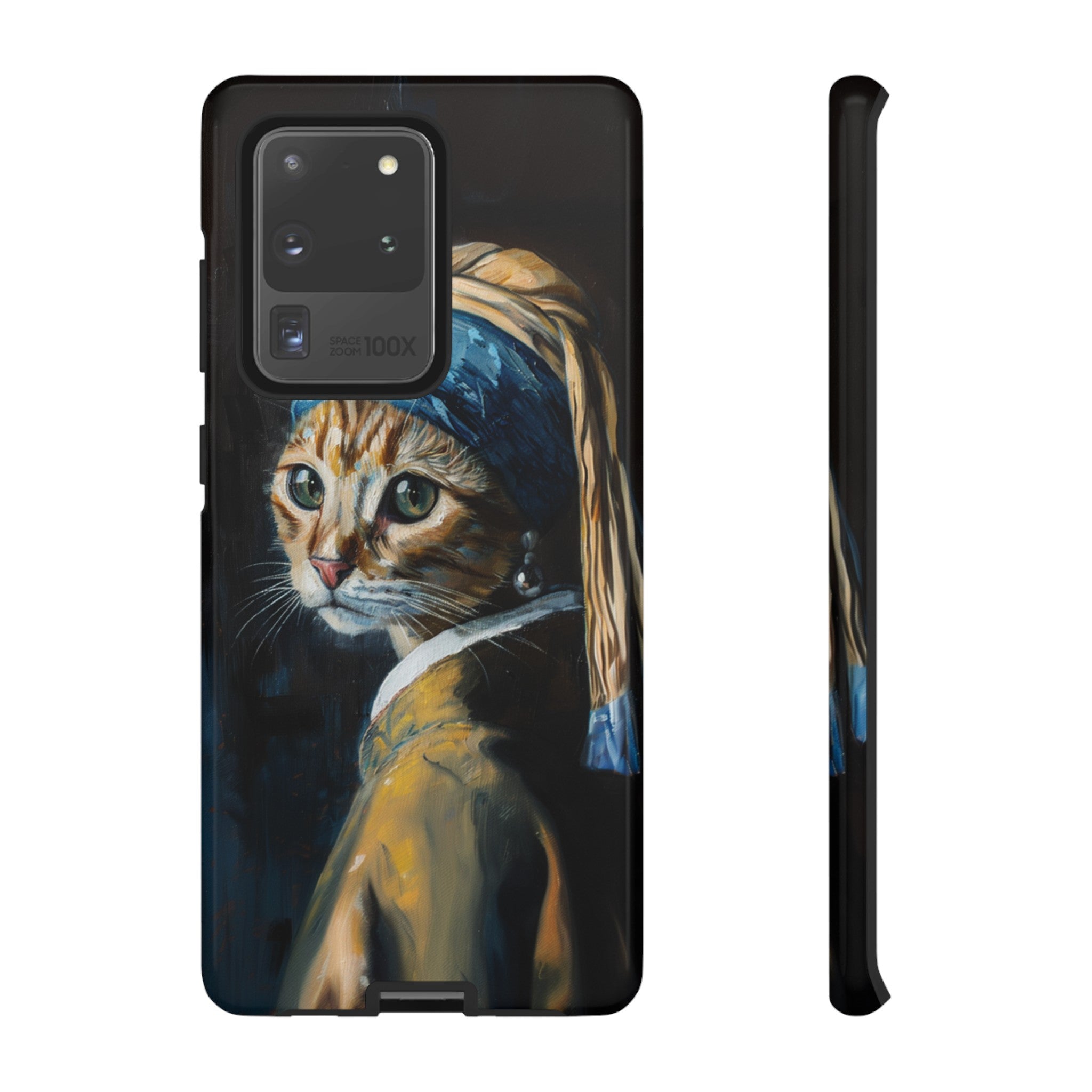 Cat With Pearl Earring Phone Case