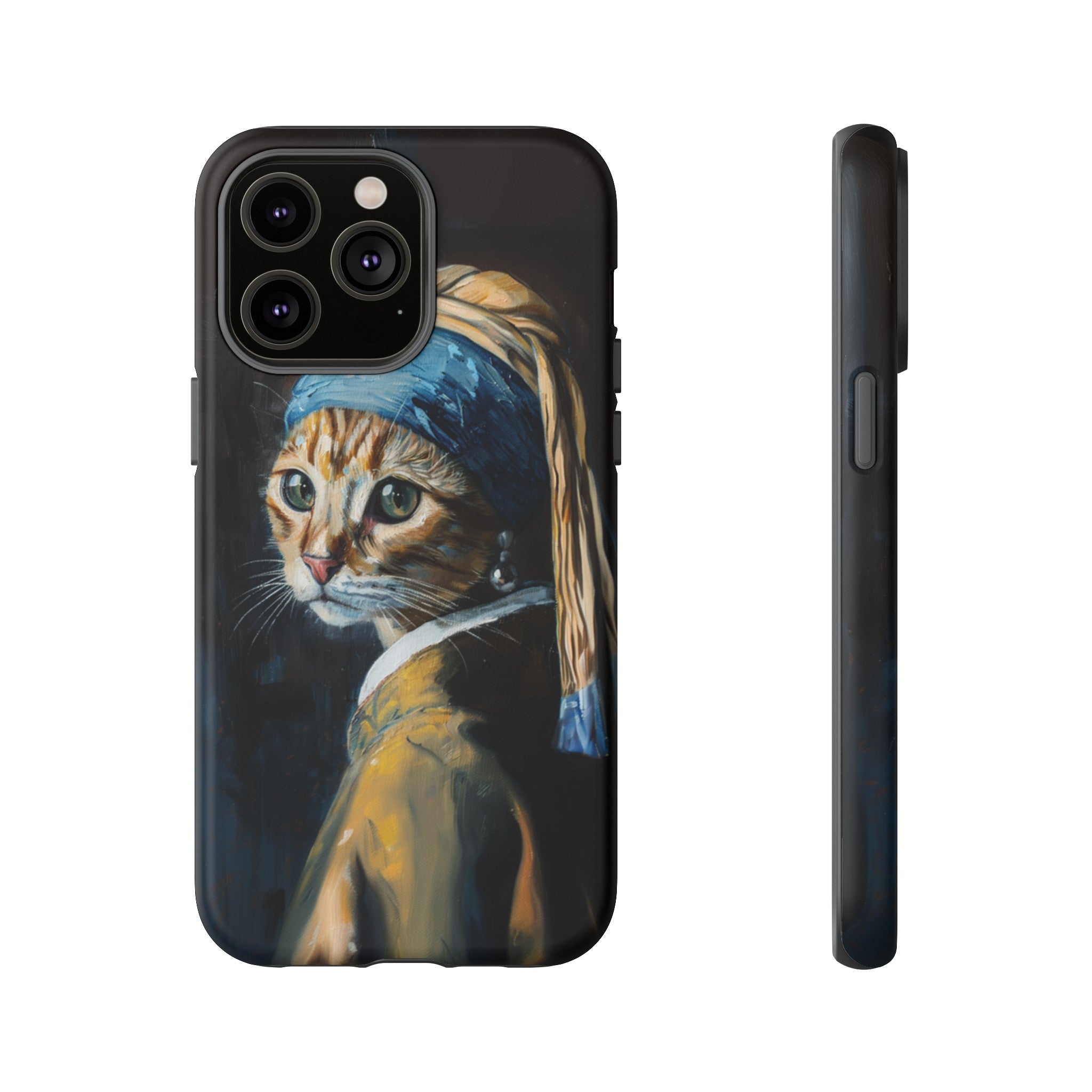 Cat With Pearl Earring Phone Case