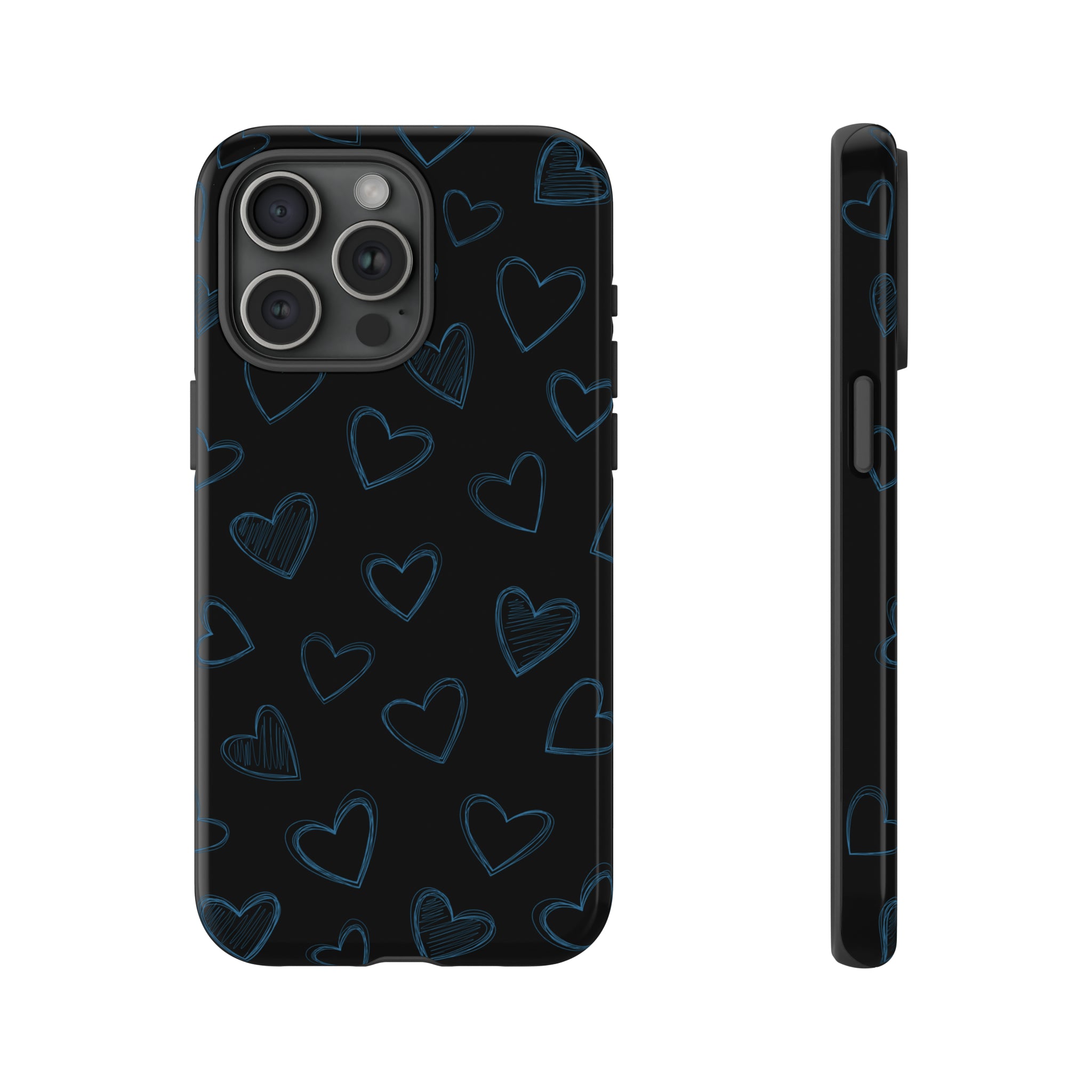 Black Hearts Phone Case