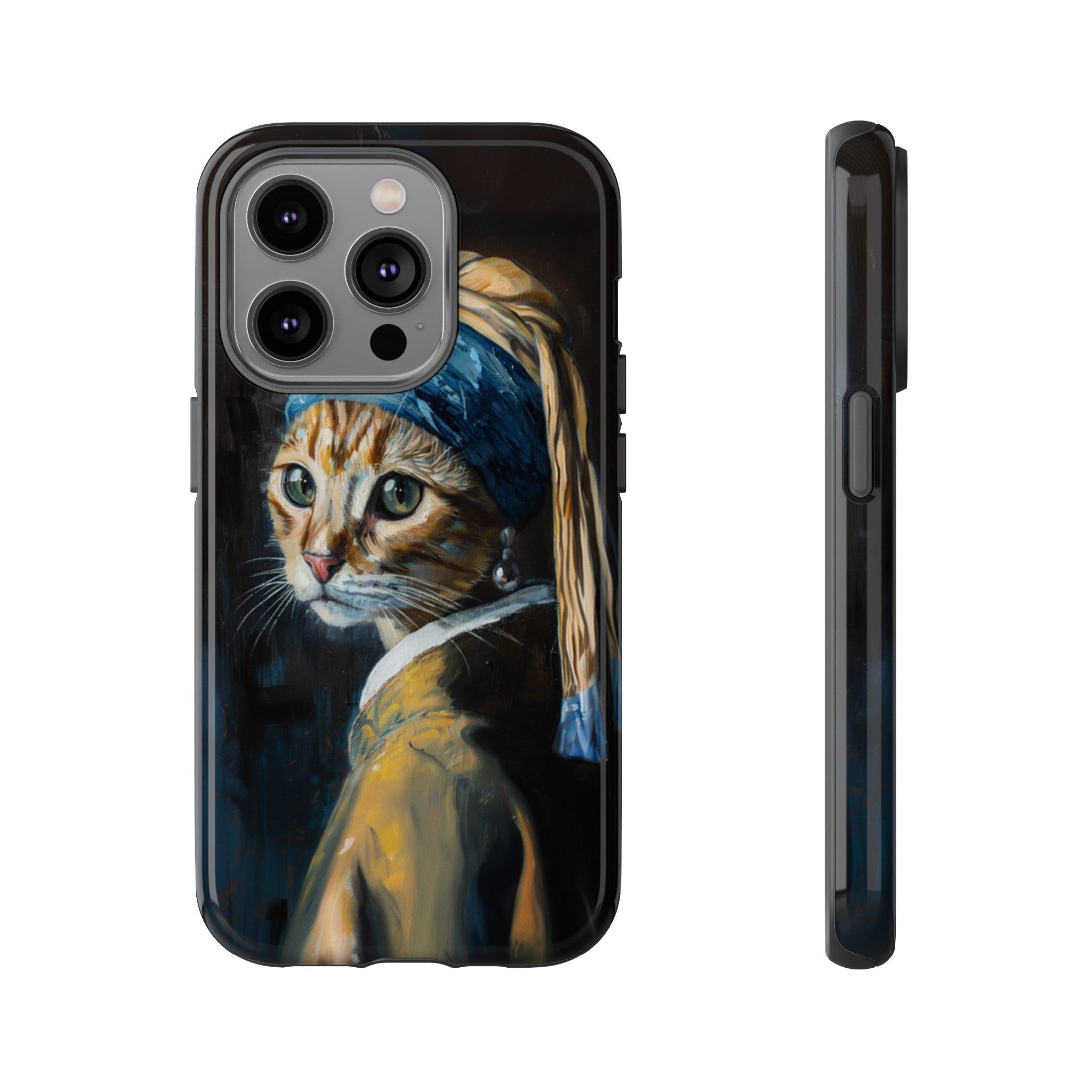 Cat With Pearl Earring Phone Case