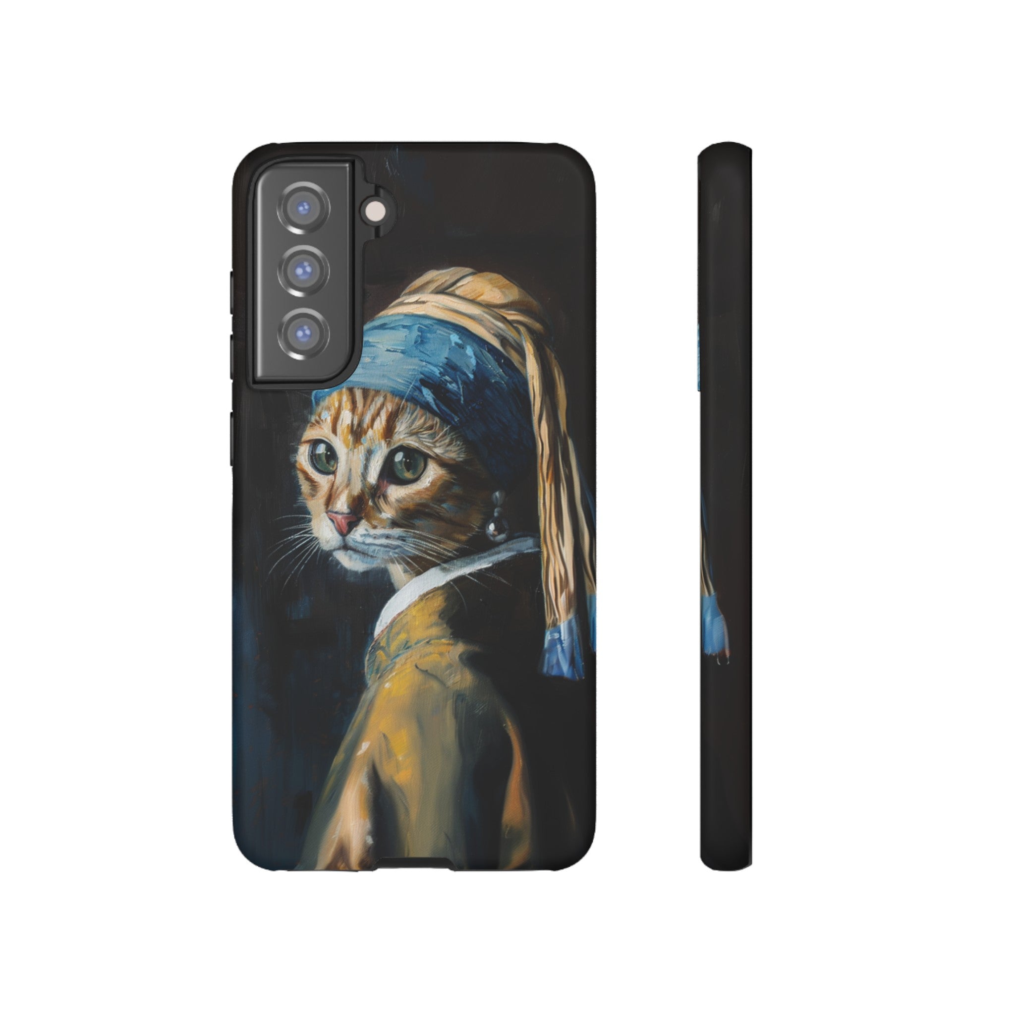 Cat With Pearl Earring Phone Case