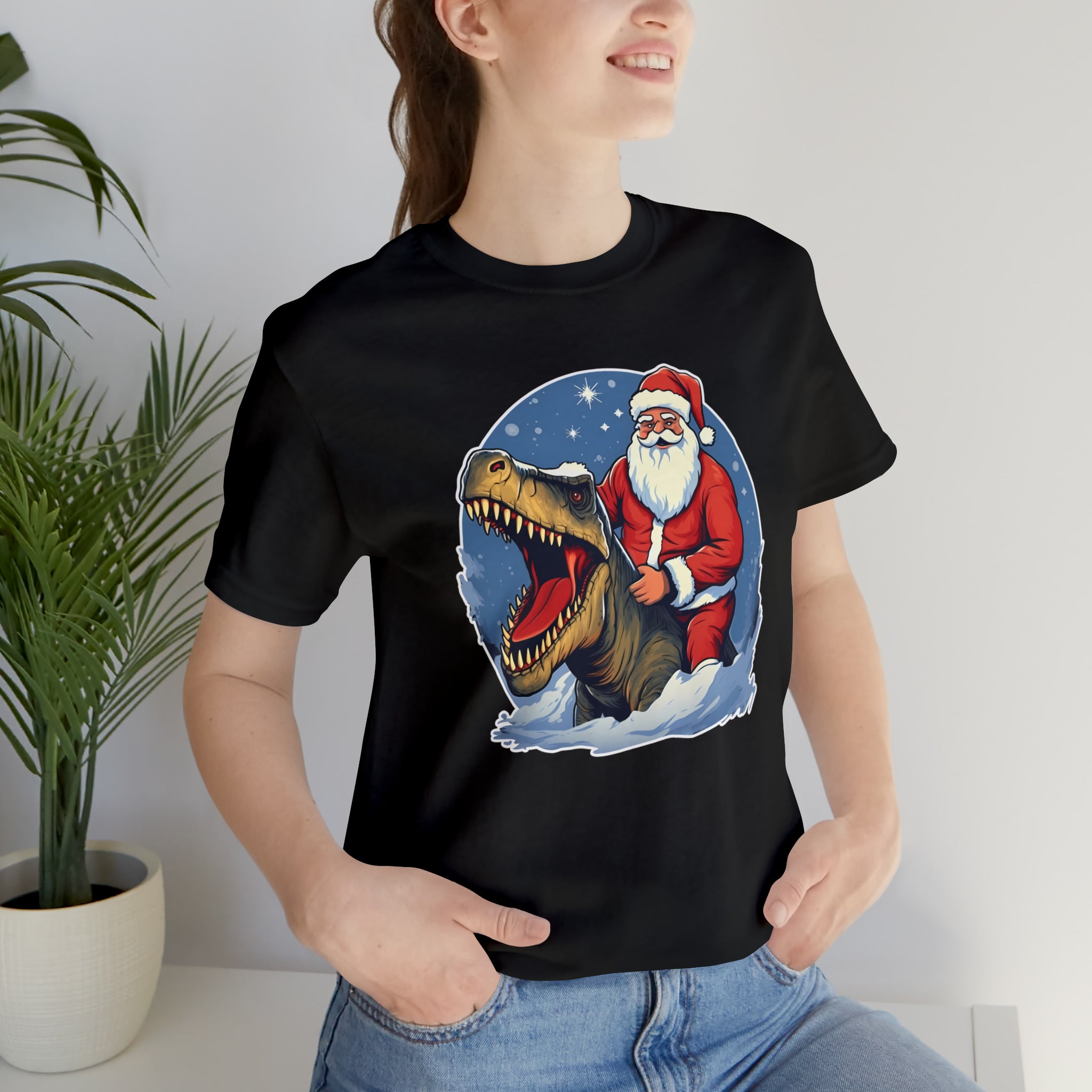 Santa T - Santa Riding T-rex