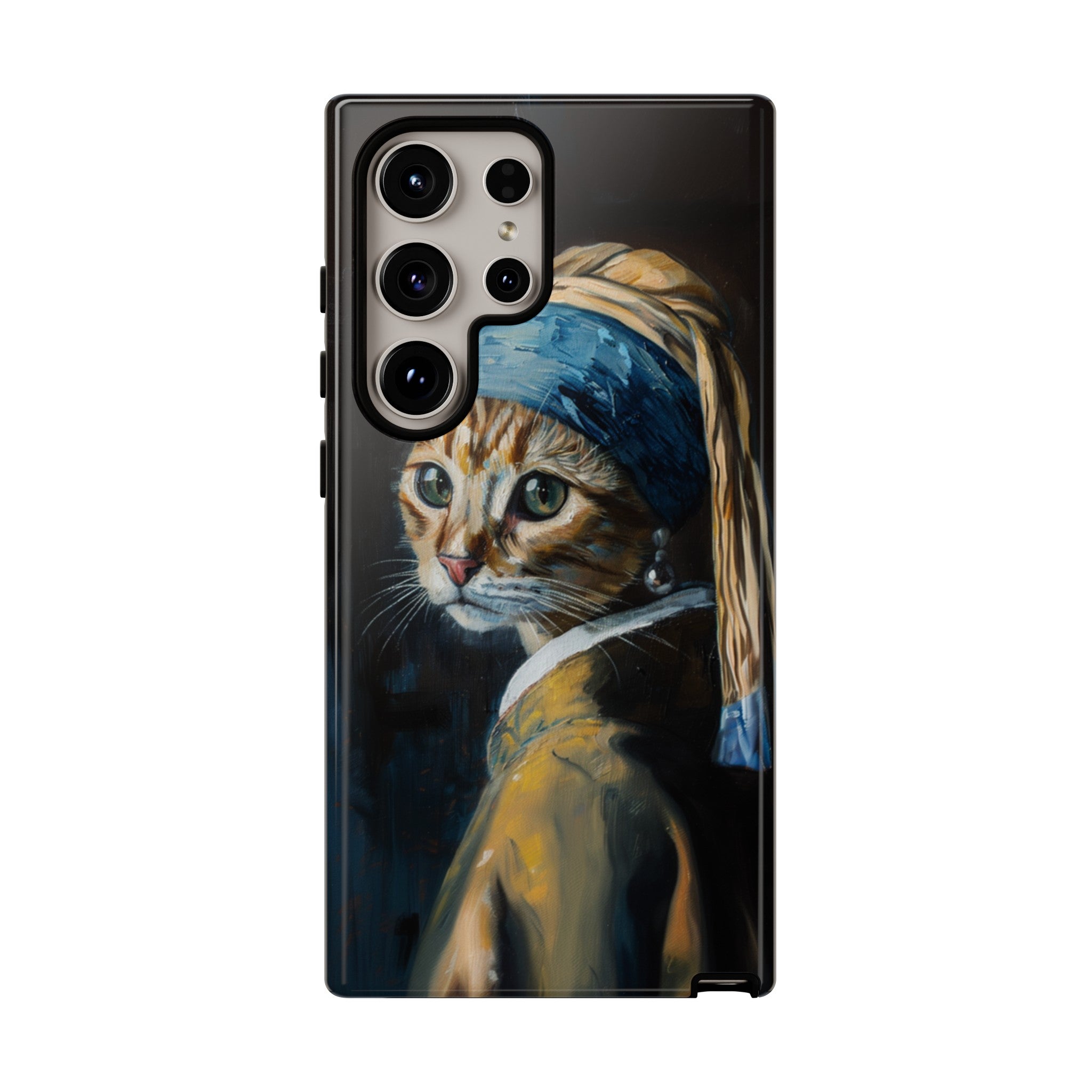 Cat With Pearl Earring Phone Case