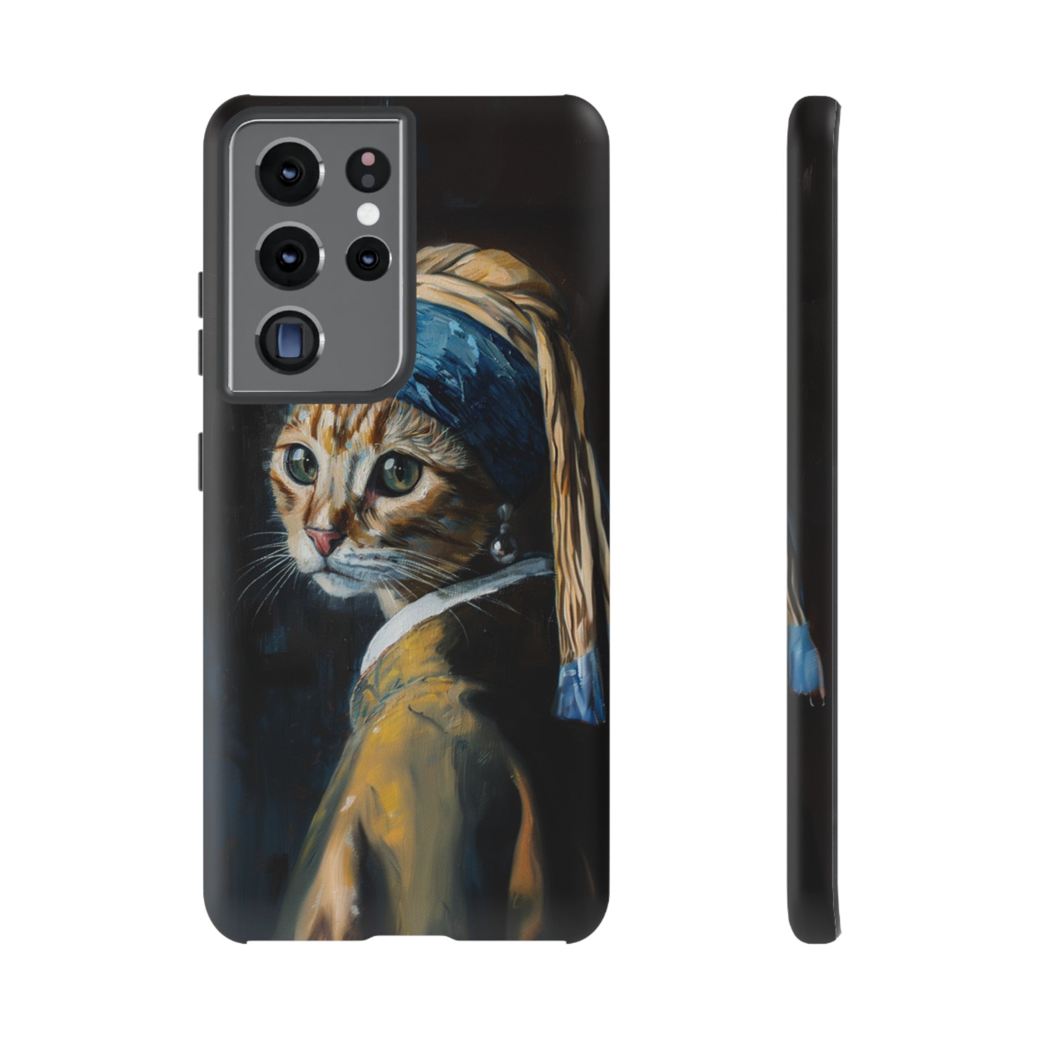 Cat With Pearl Earring Phone Case