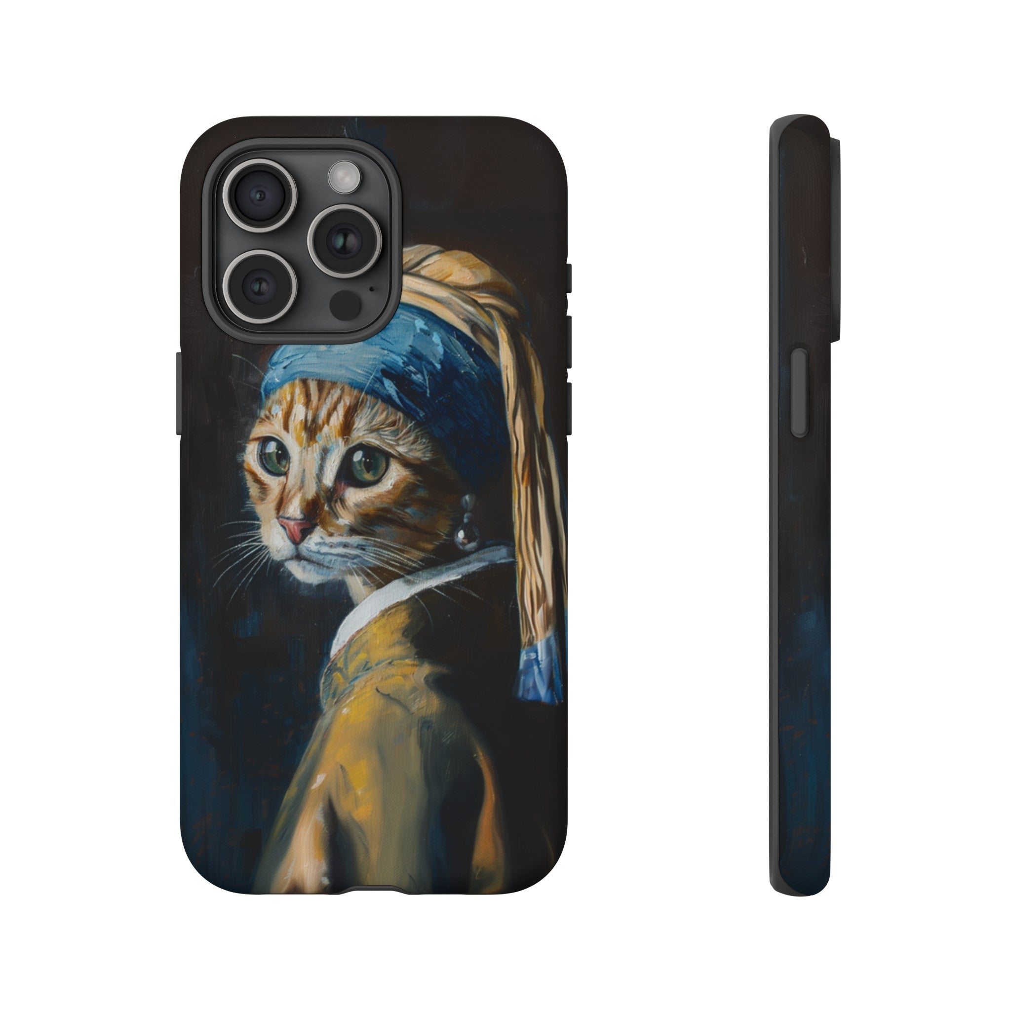 Cat With Pearl Earring Phone Case