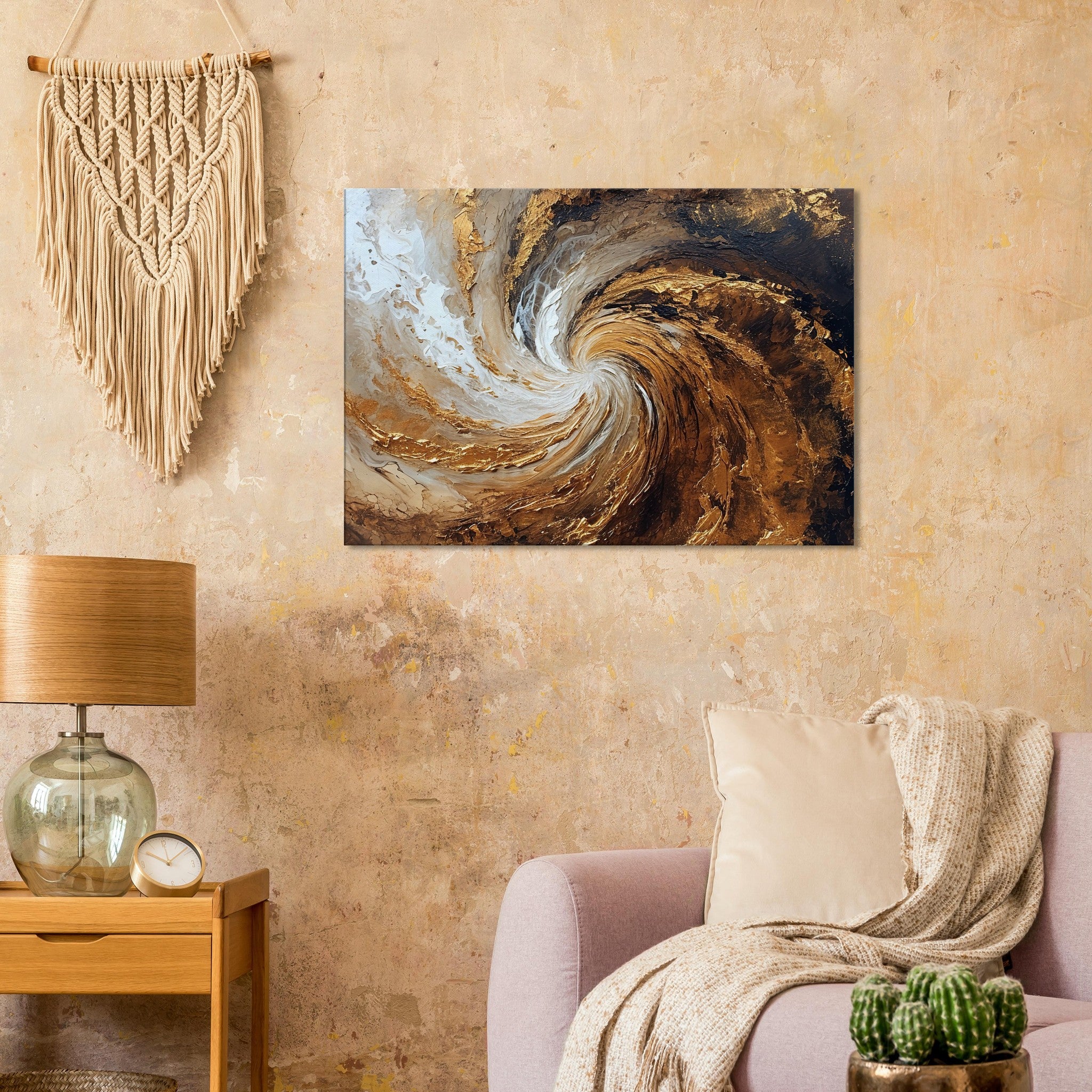 Golden Vortex Canvas