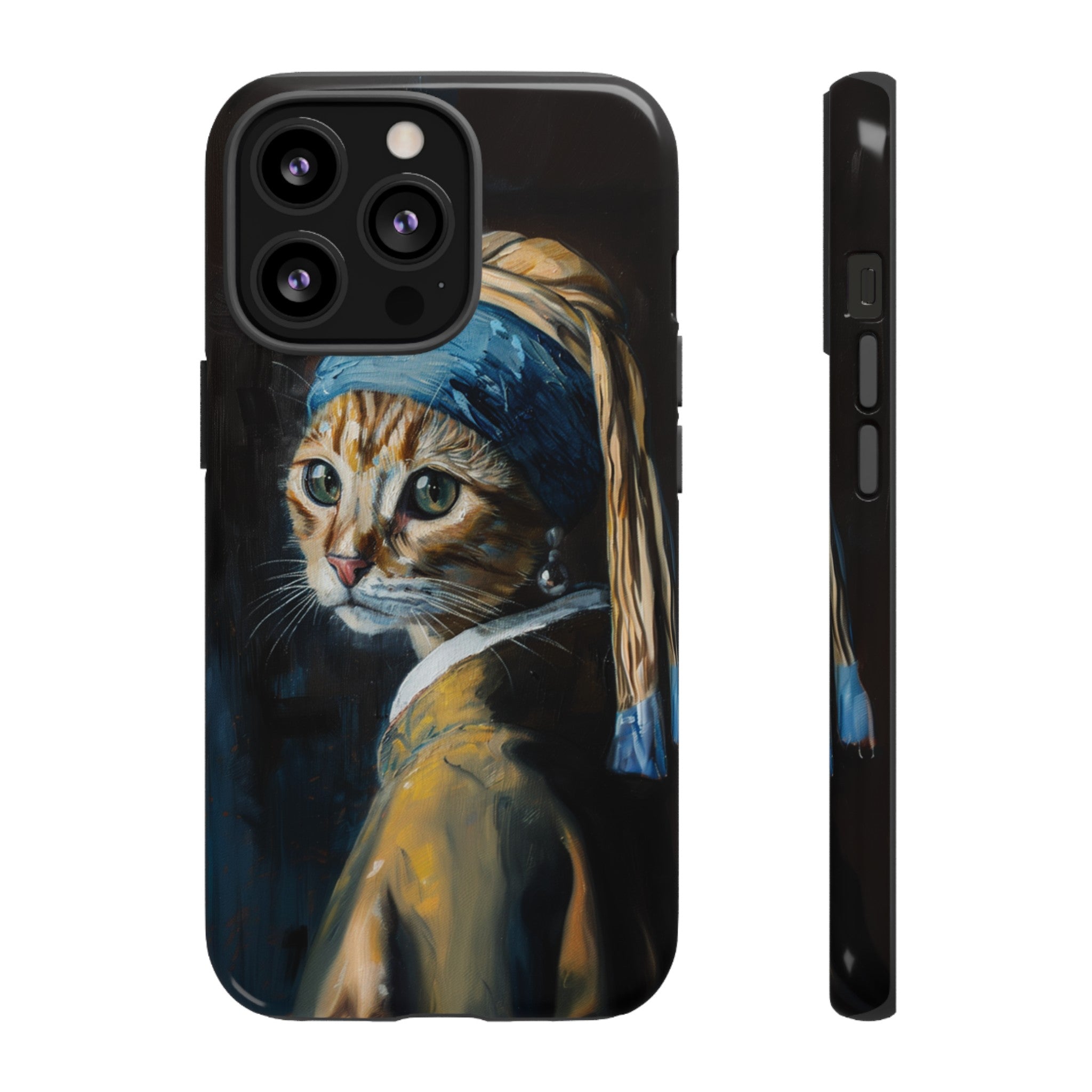 Cat With Pearl Earring Phone Case