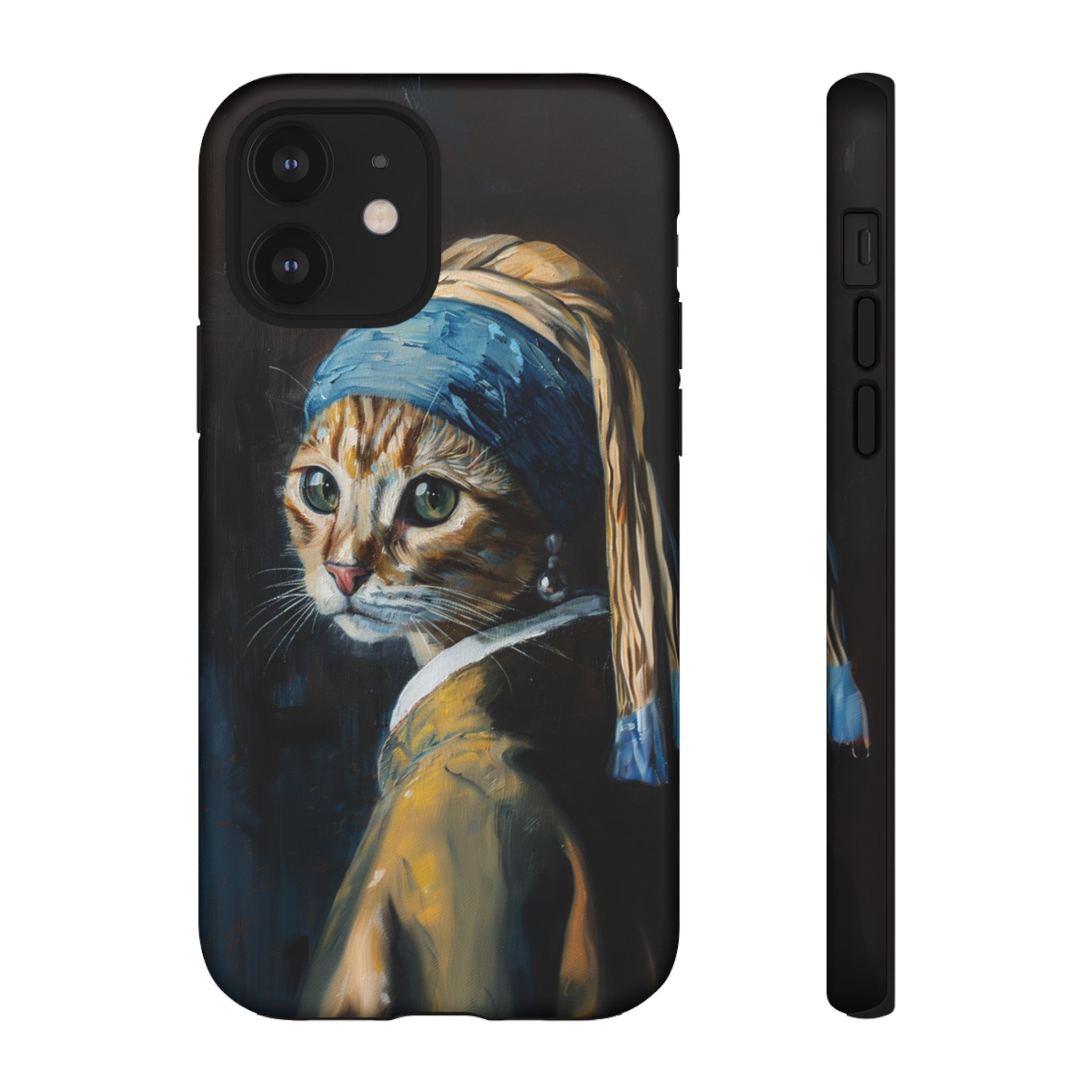 Cat With Pearl Earring Phone Case