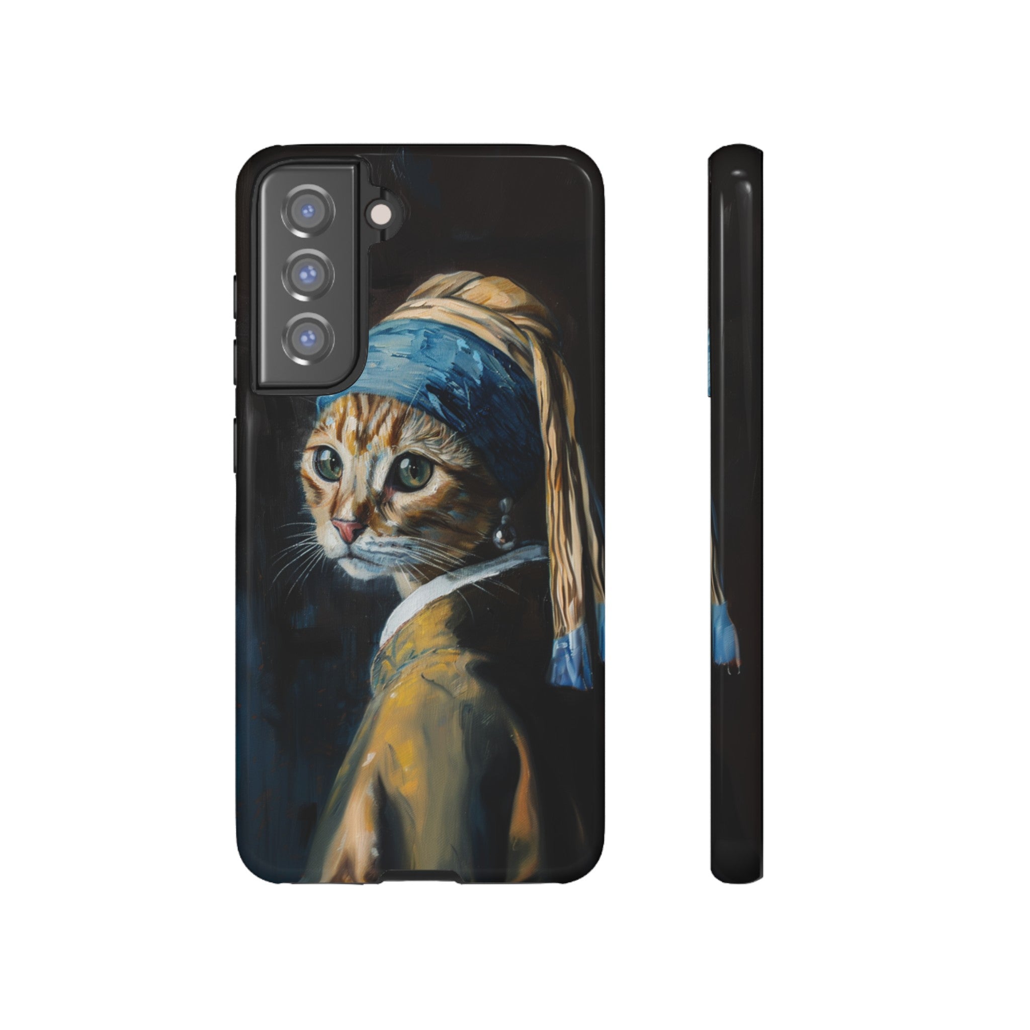 Cat With Pearl Earring Phone Case