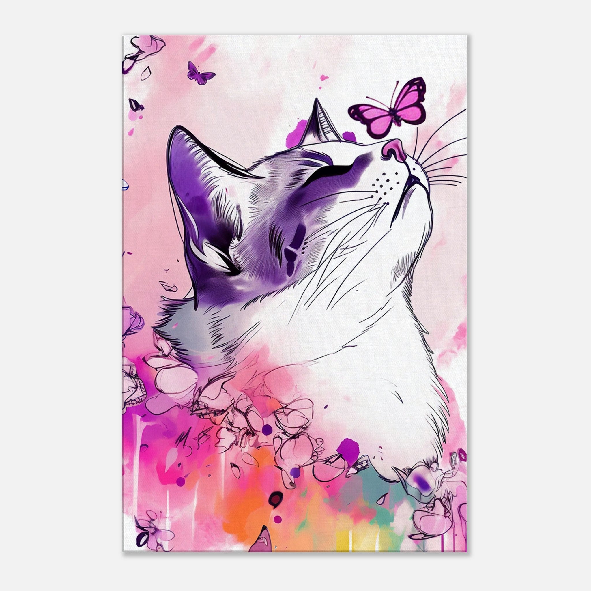 Whimsical Cat Canvas