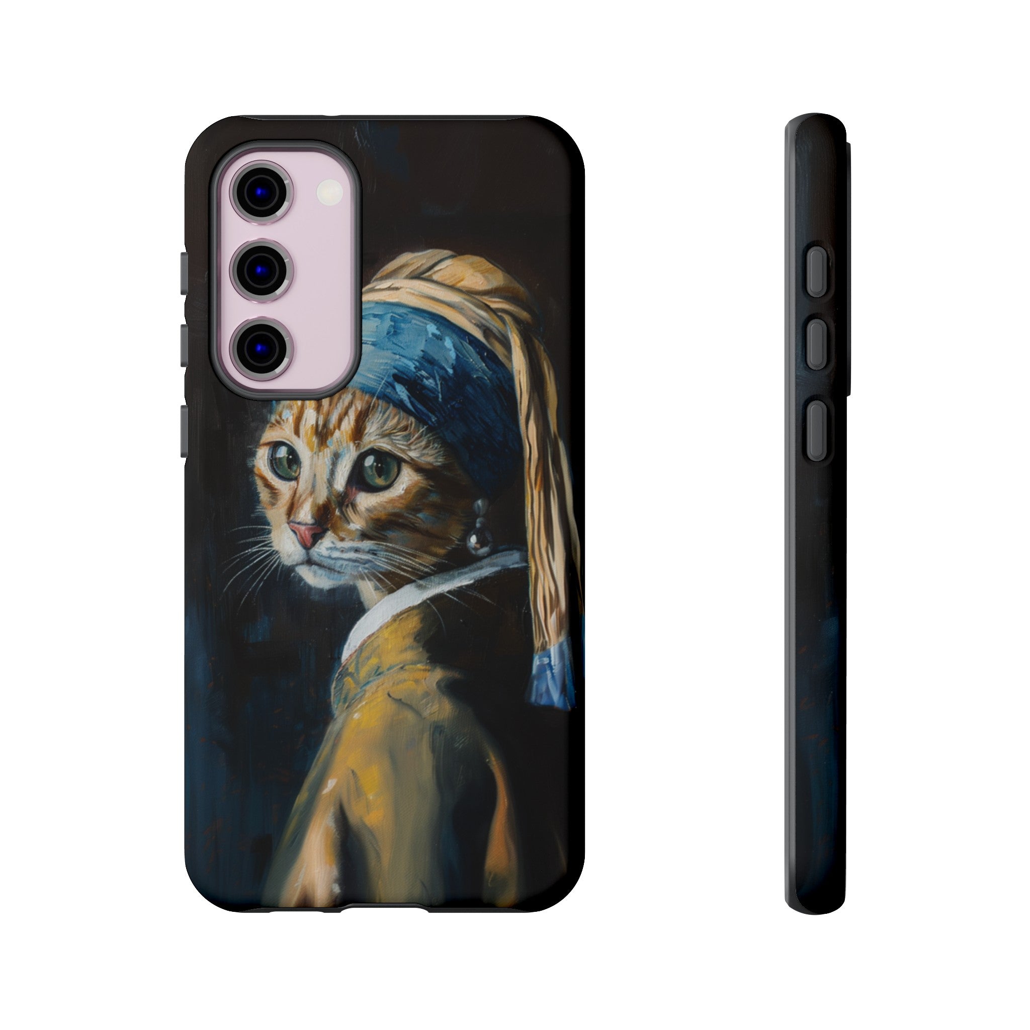 Cat With Pearl Earring Phone Case