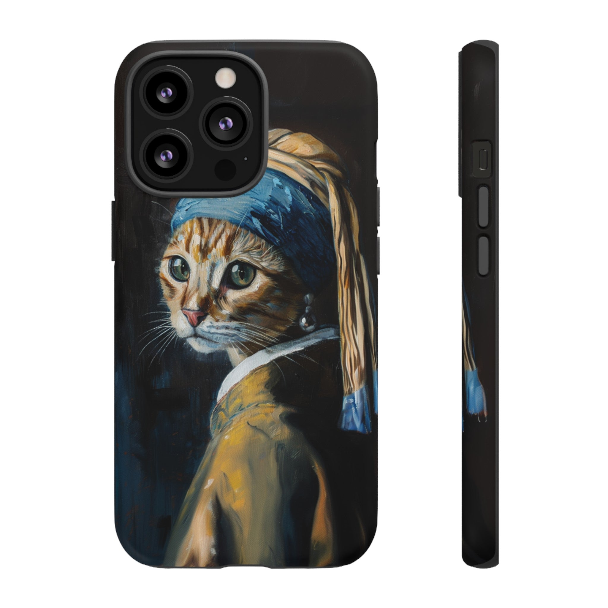 Cat With Pearl Earring Phone Case