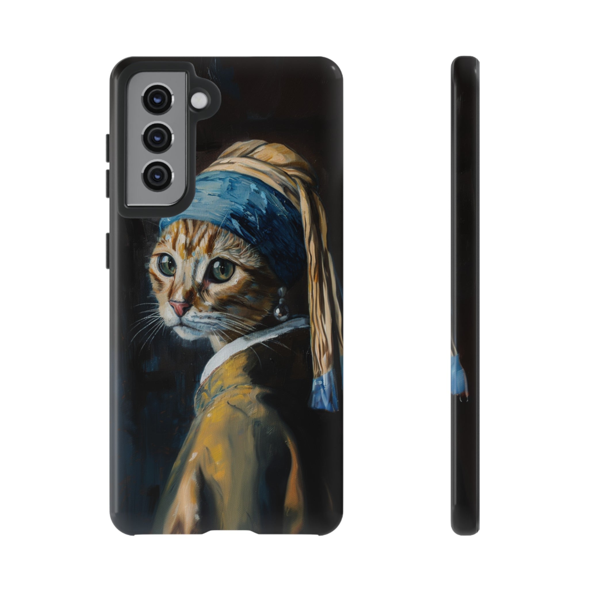 Cat With Pearl Earring Phone Case