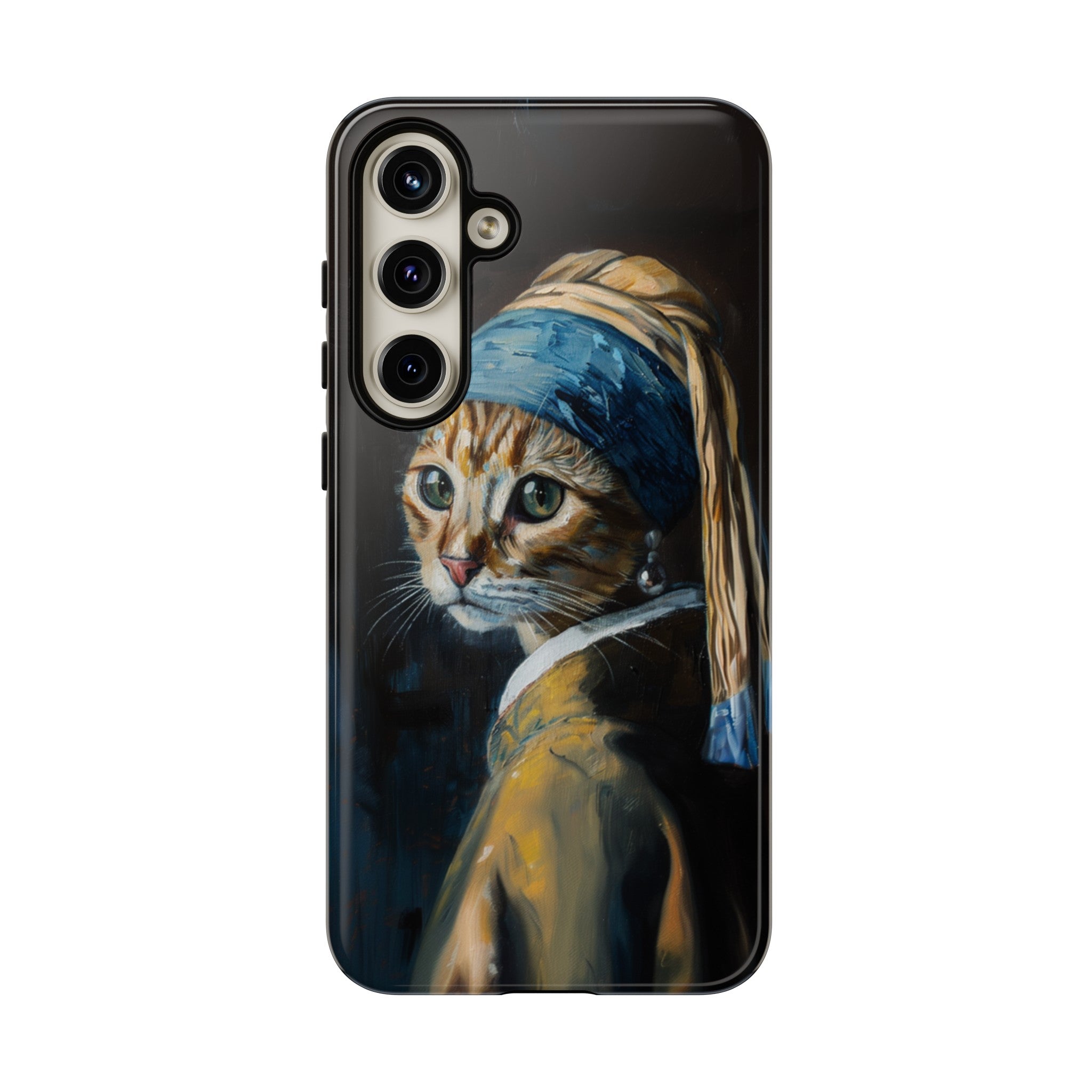 Cat With Pearl Earring Phone Case