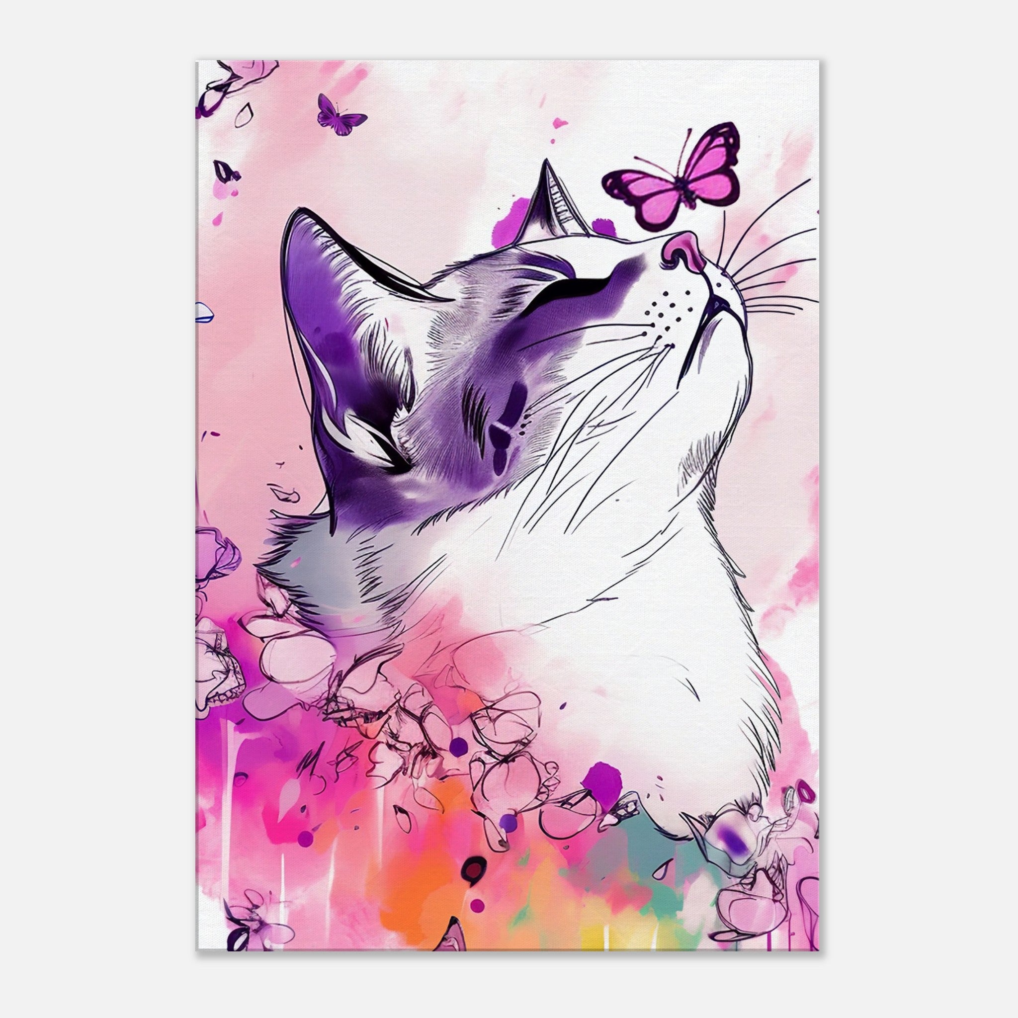 Whimsical Cat Canvas