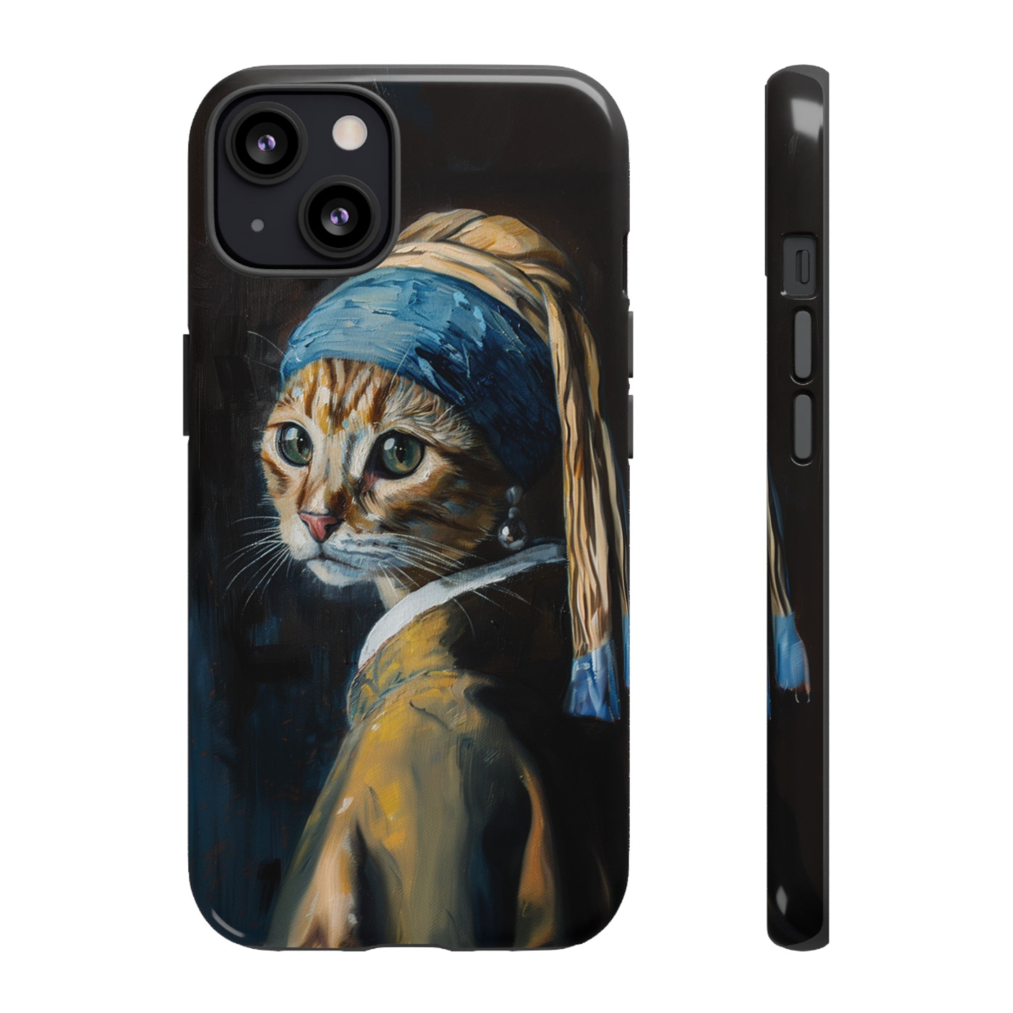 Cat With Pearl Earring Phone Case