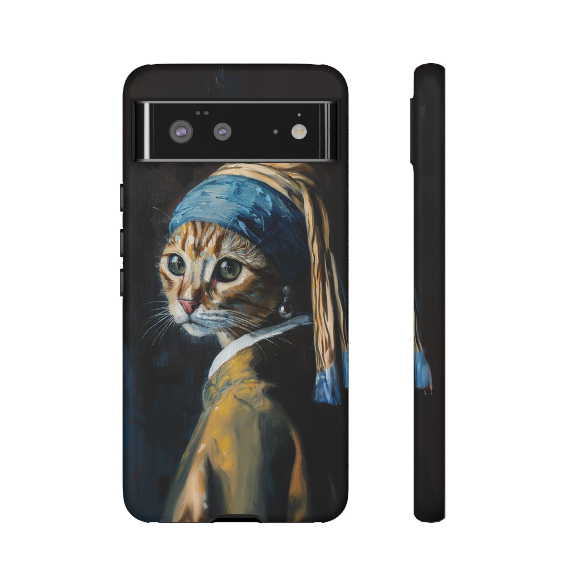 Cat With Pearl Earring Phone Case