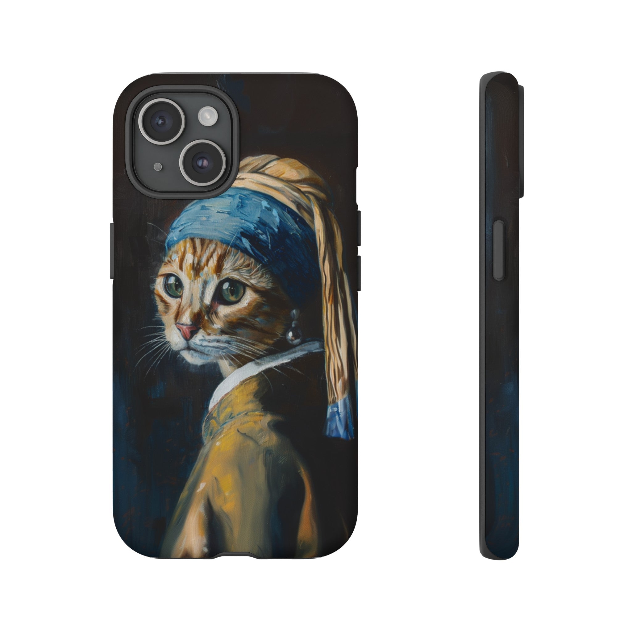 Cat With Pearl Earring Phone Case