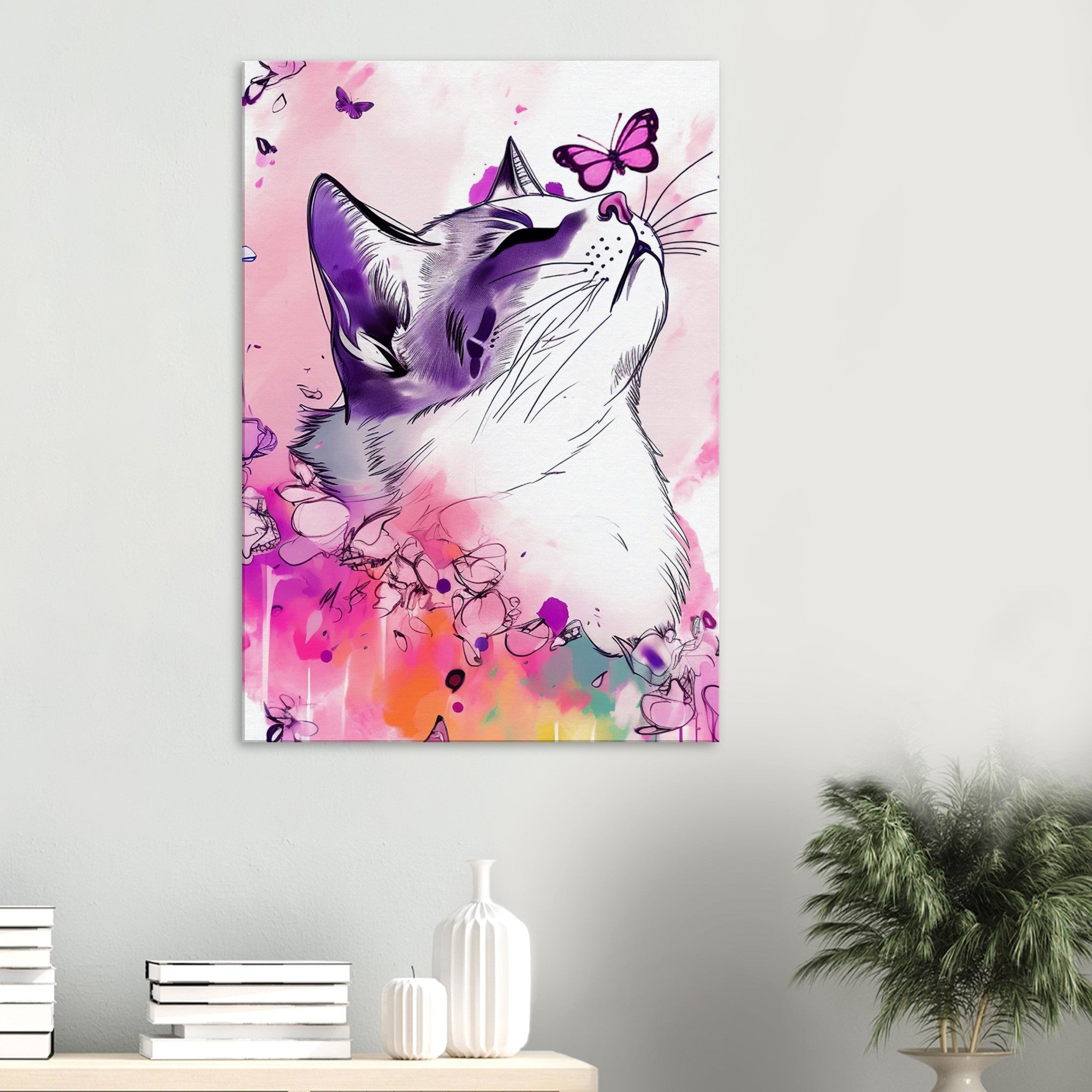 Whimsical Cat Canvas