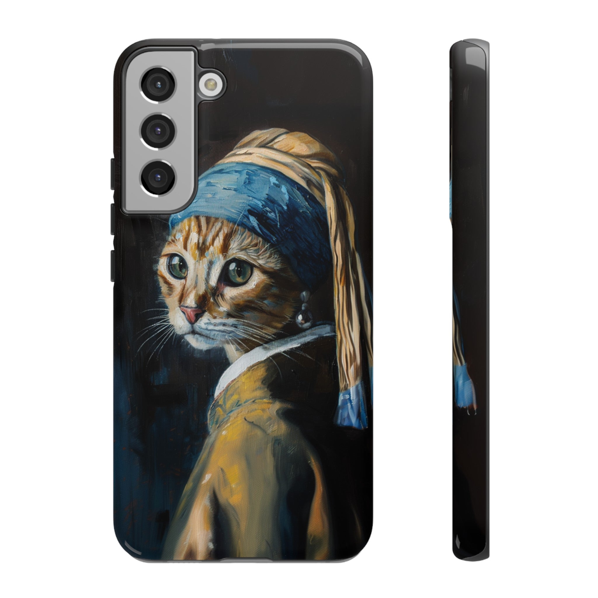 Cat With Pearl Earring Phone Case