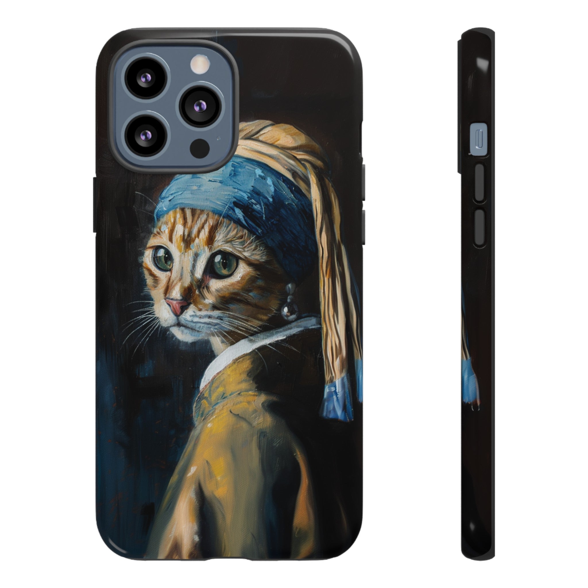 Cat With Pearl Earring Phone Case