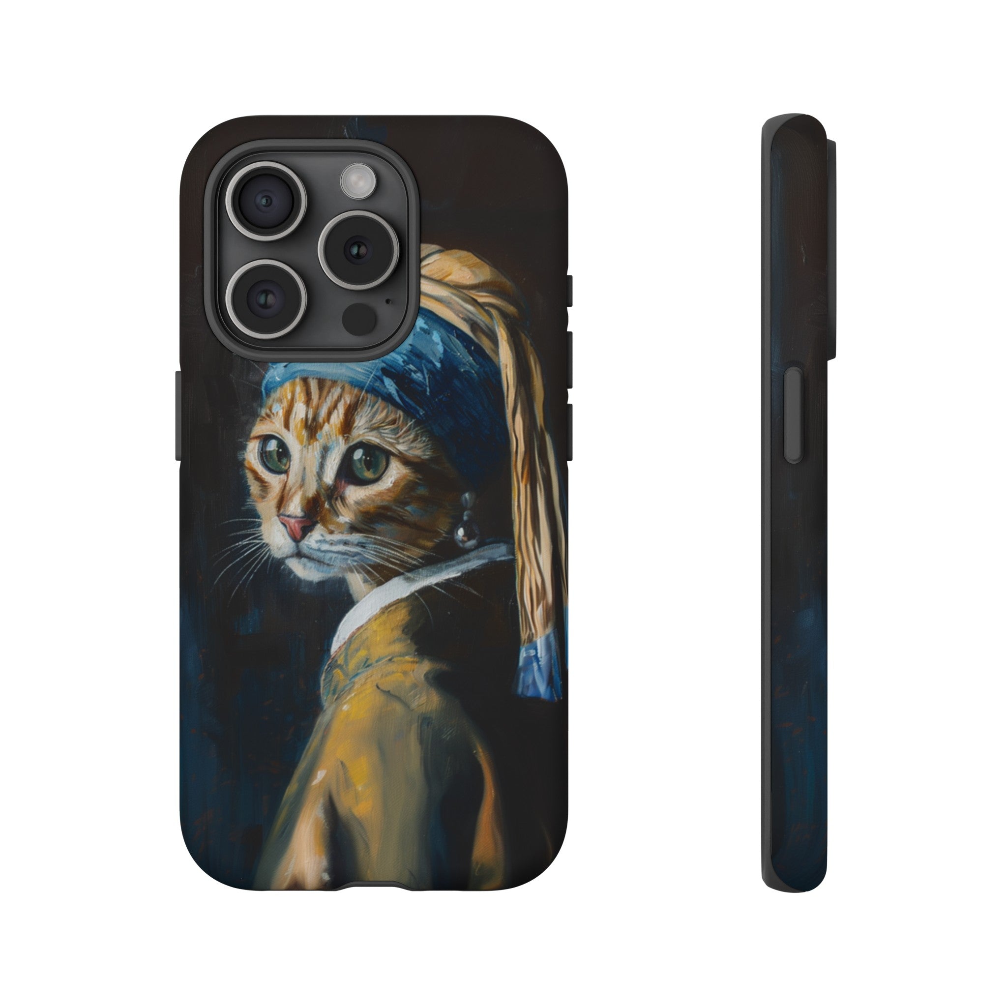 Cat With Pearl Earring Phone Case