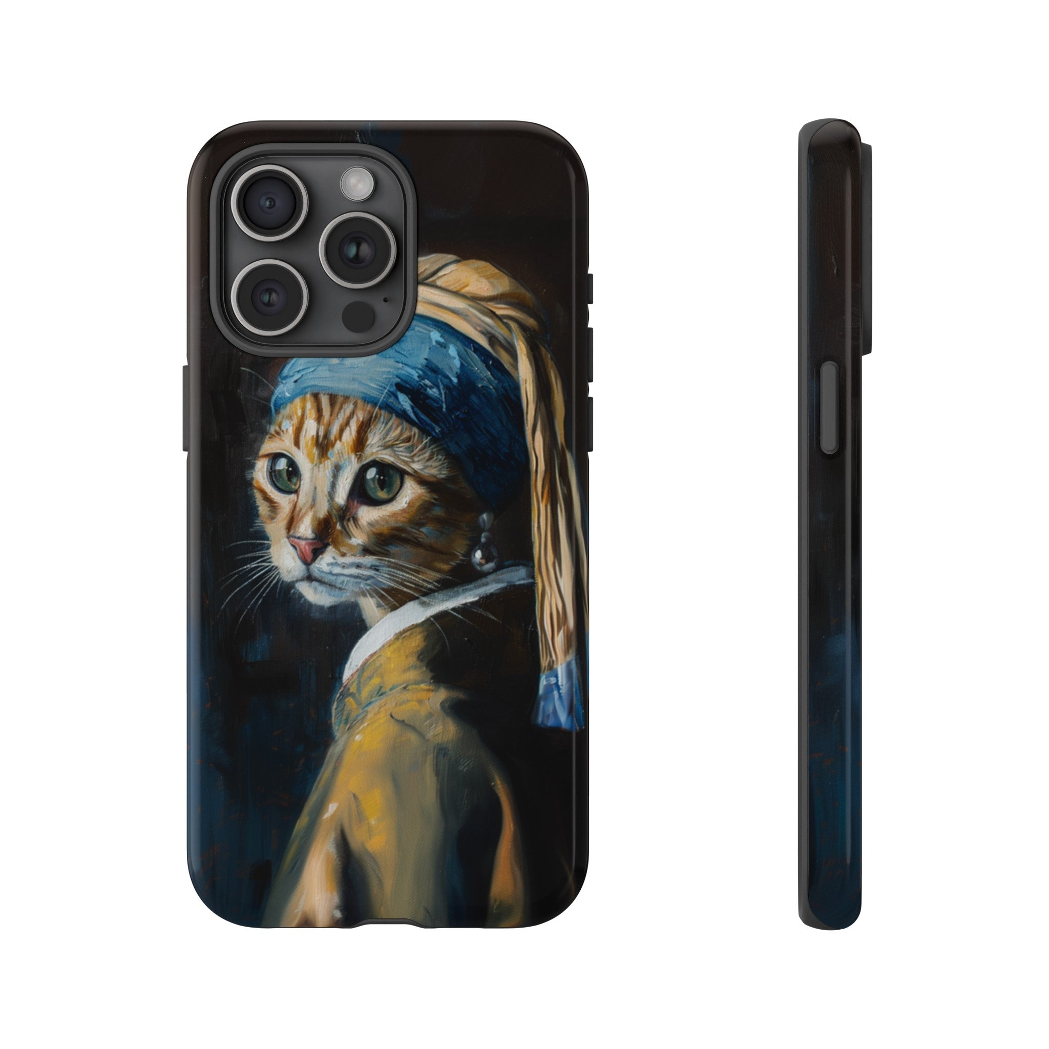 Cat With Pearl Earring Phone Case